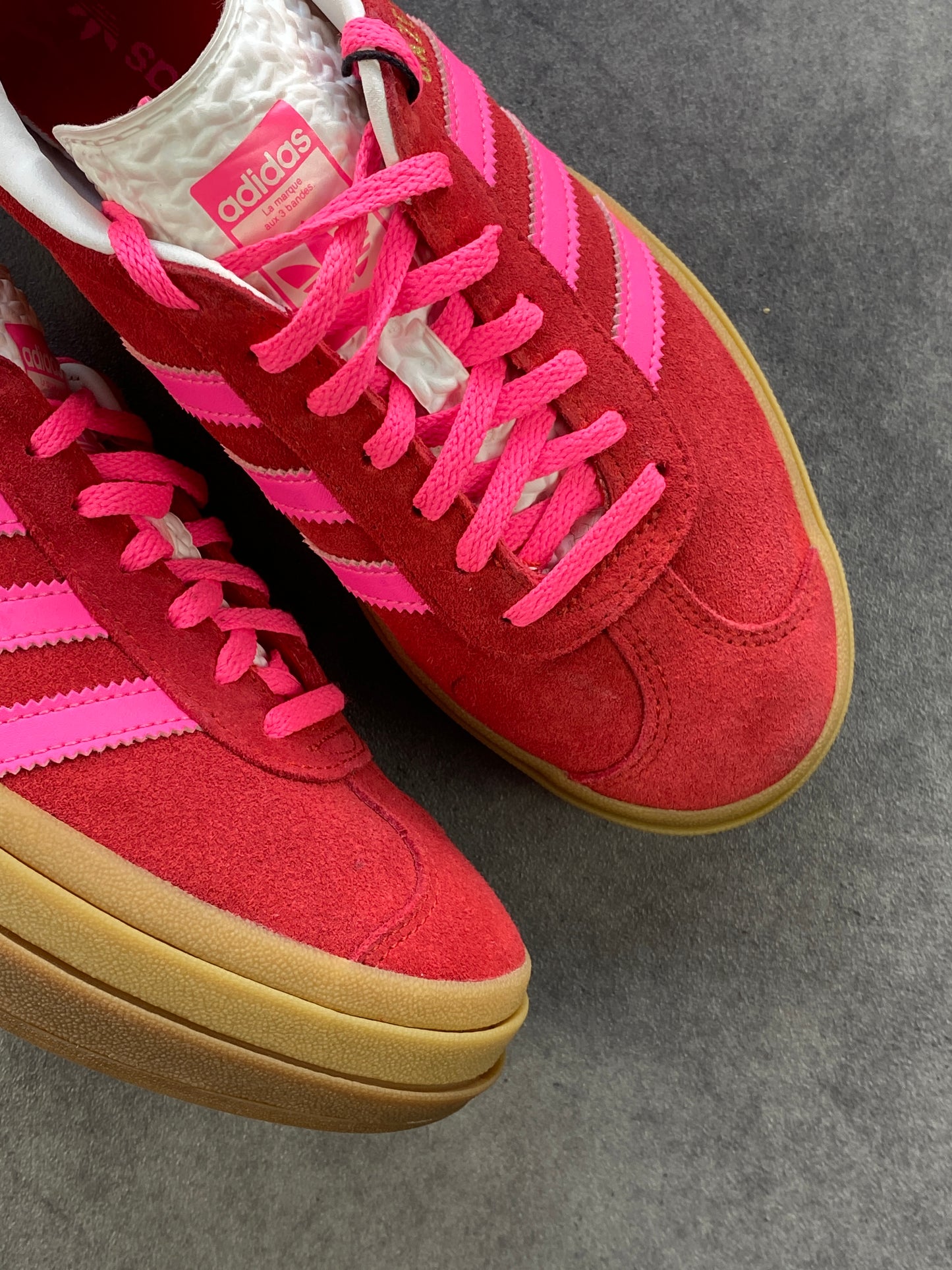 Adidas Gazelle Bold Collegiate Red Lucid Pink