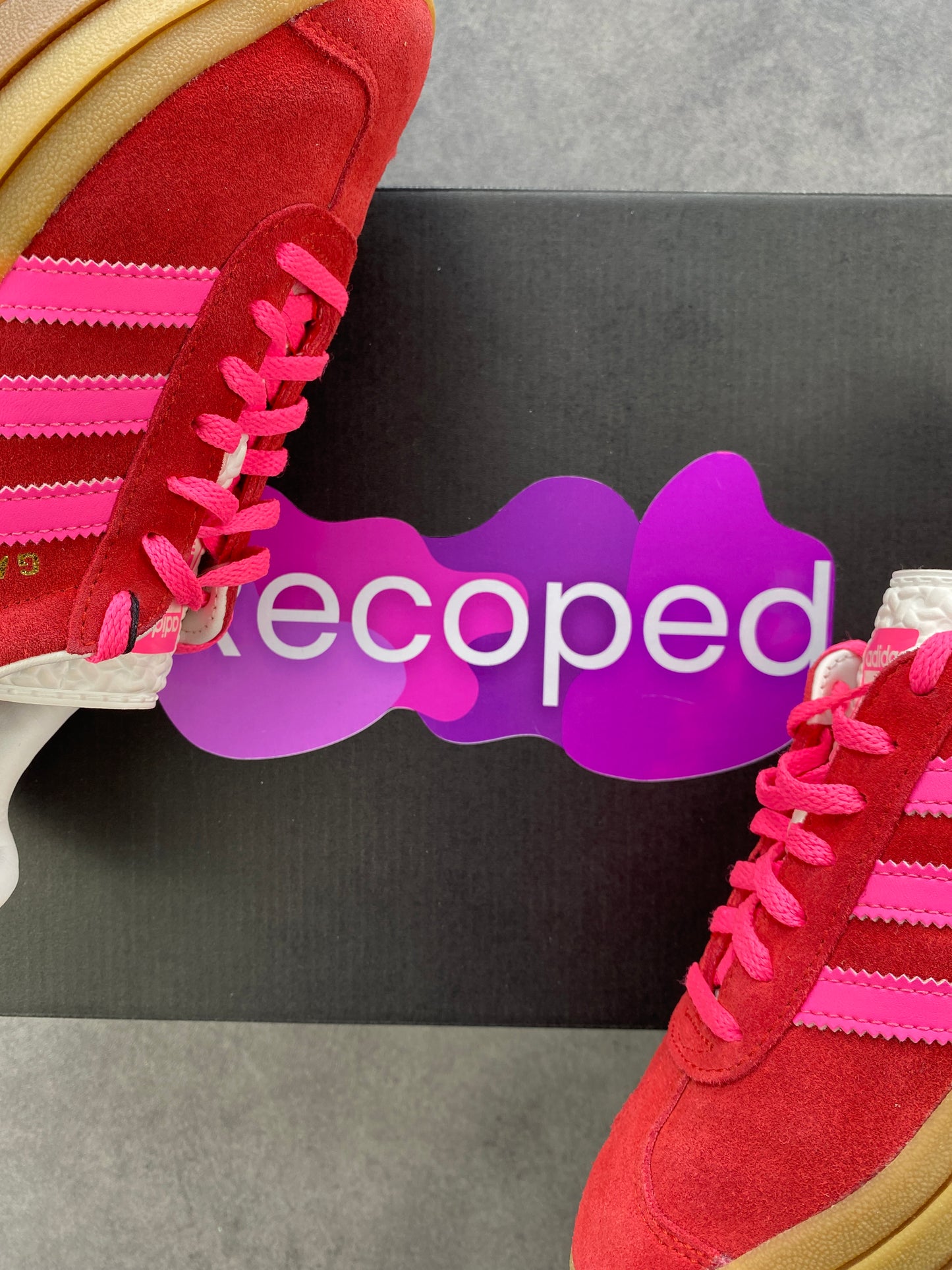 Adidas Gazelle Bold Collegiate Red Lucid Pink