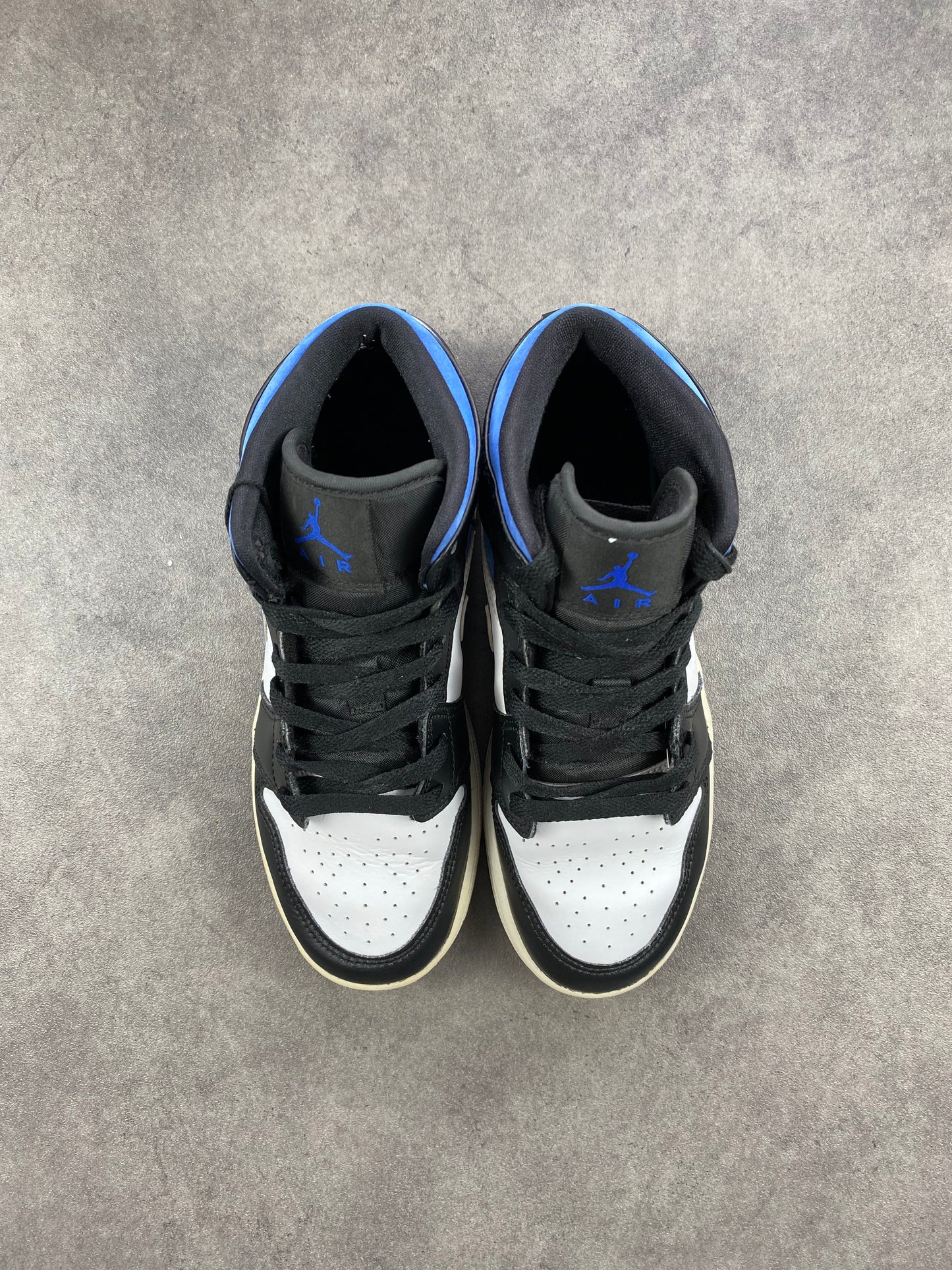 Jordan 1 Mid White Black Racer Blue (GS)