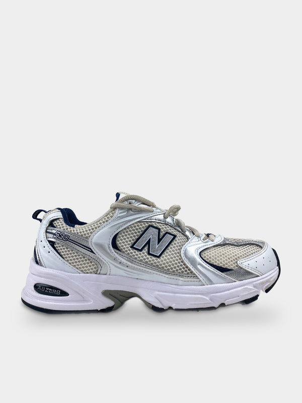 New Balance 530 White Silver Navy