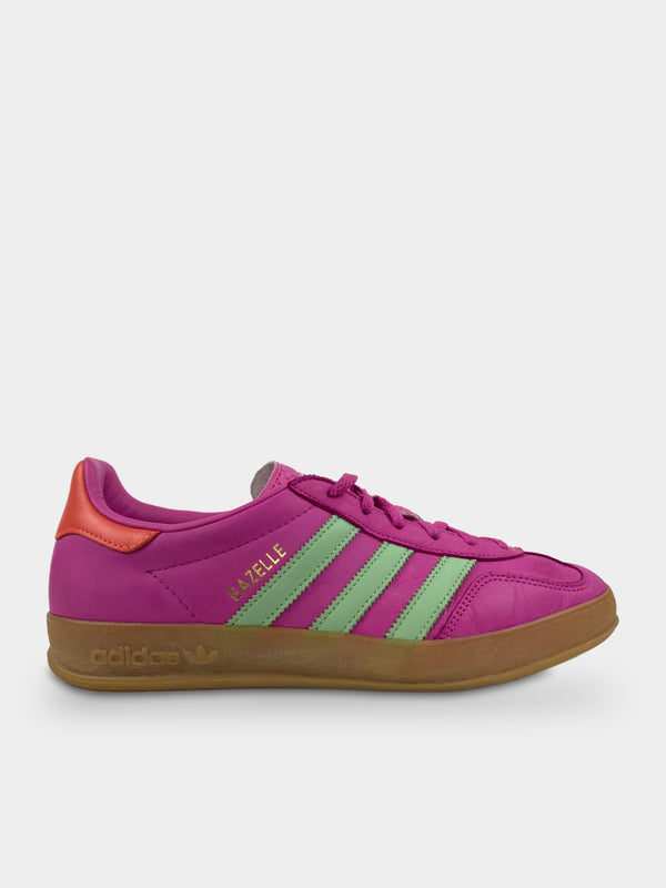Adidas Gazelle Indoor Semi Lucid Fuchsia Semi Green Spark Coral