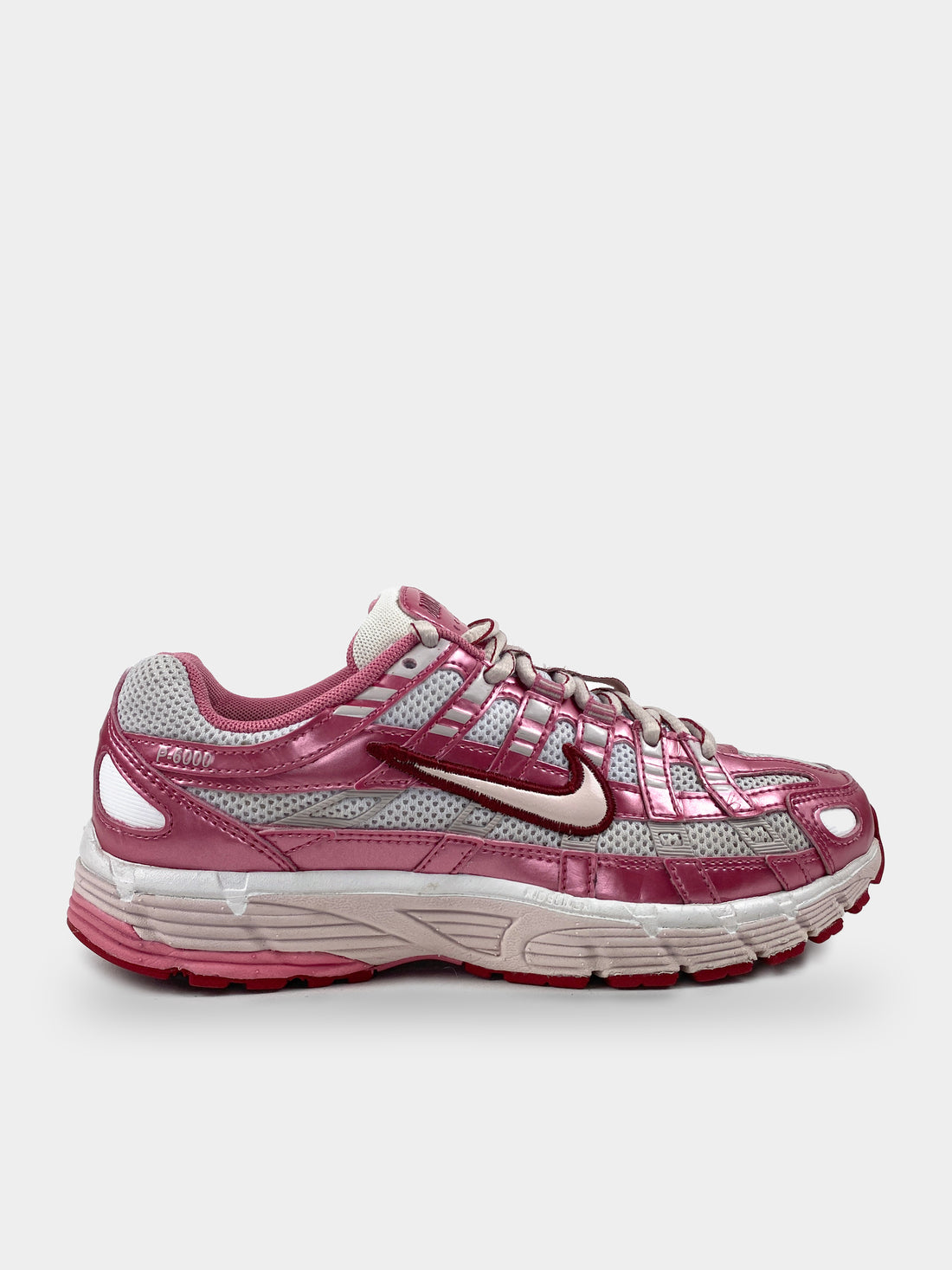 Nike P-6000 White Silt Red Peony
