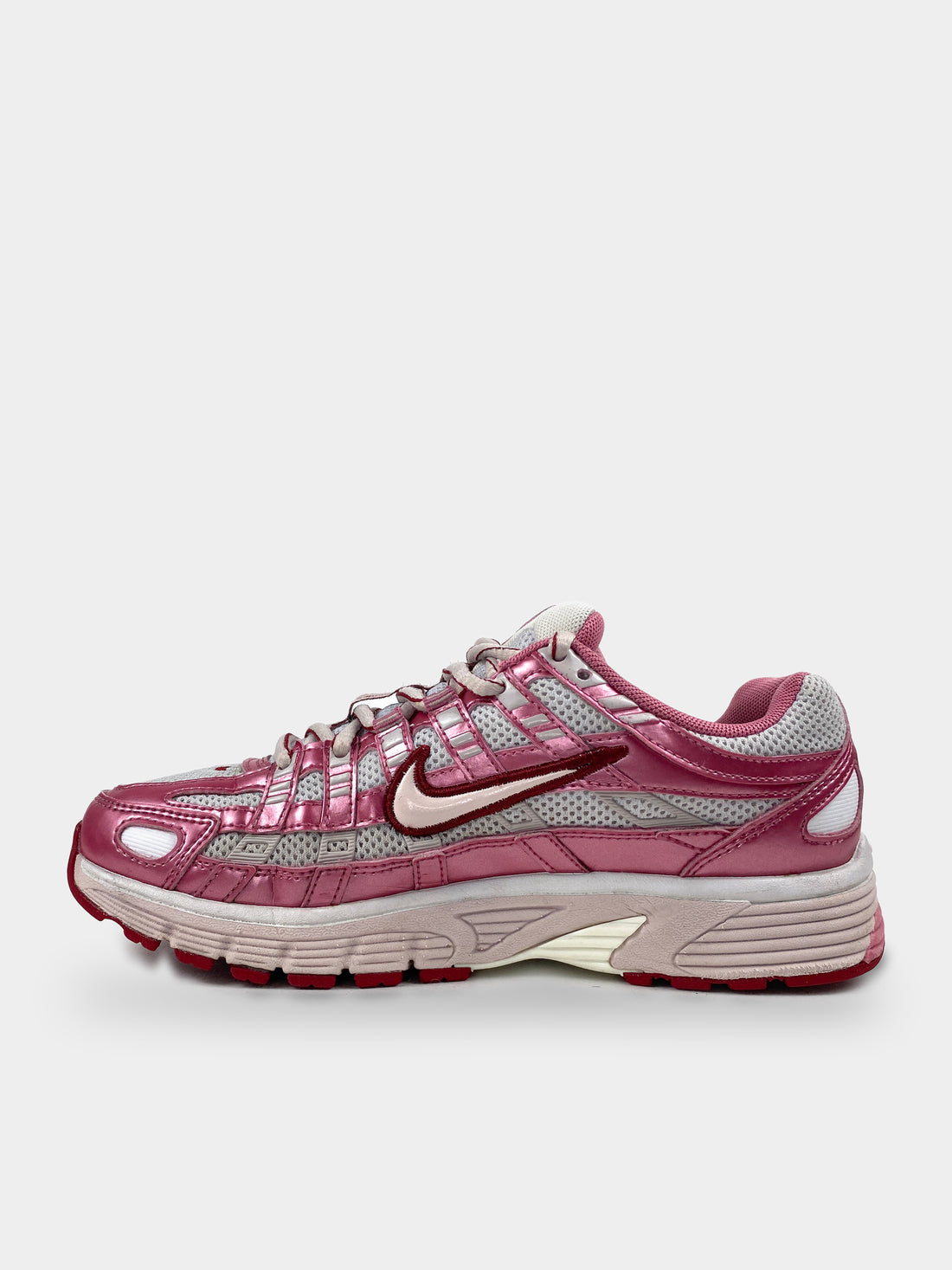 Nike P-6000 White Silt Red Peony