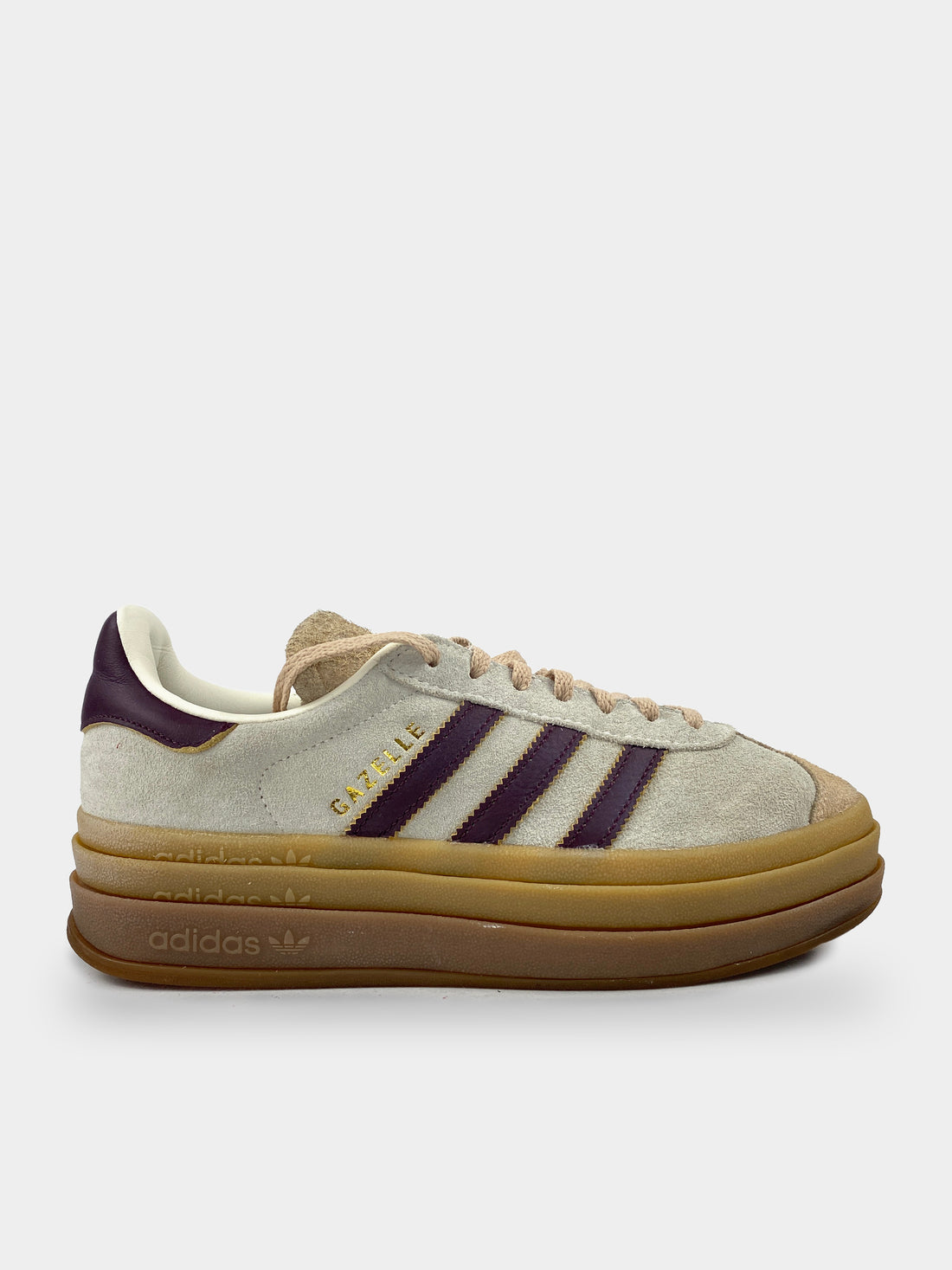 Adidas Gazelle Bold Cream White Maroon