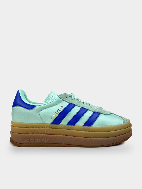 Adidas Gazelle Bold Clear Mint Lucid Blue Gold Metallic