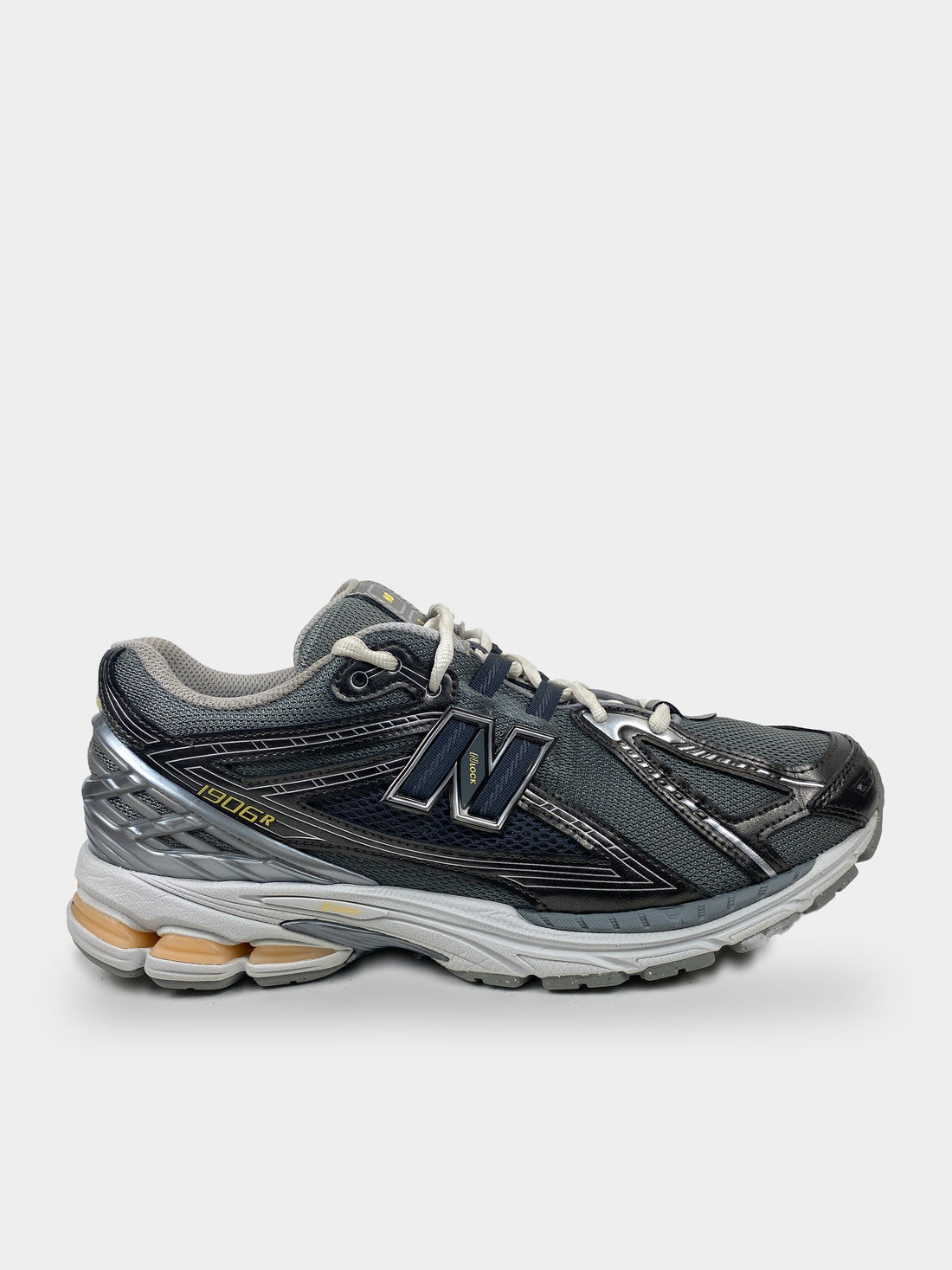 New Balance 1906R Slate Grey Black Metallic White Peach