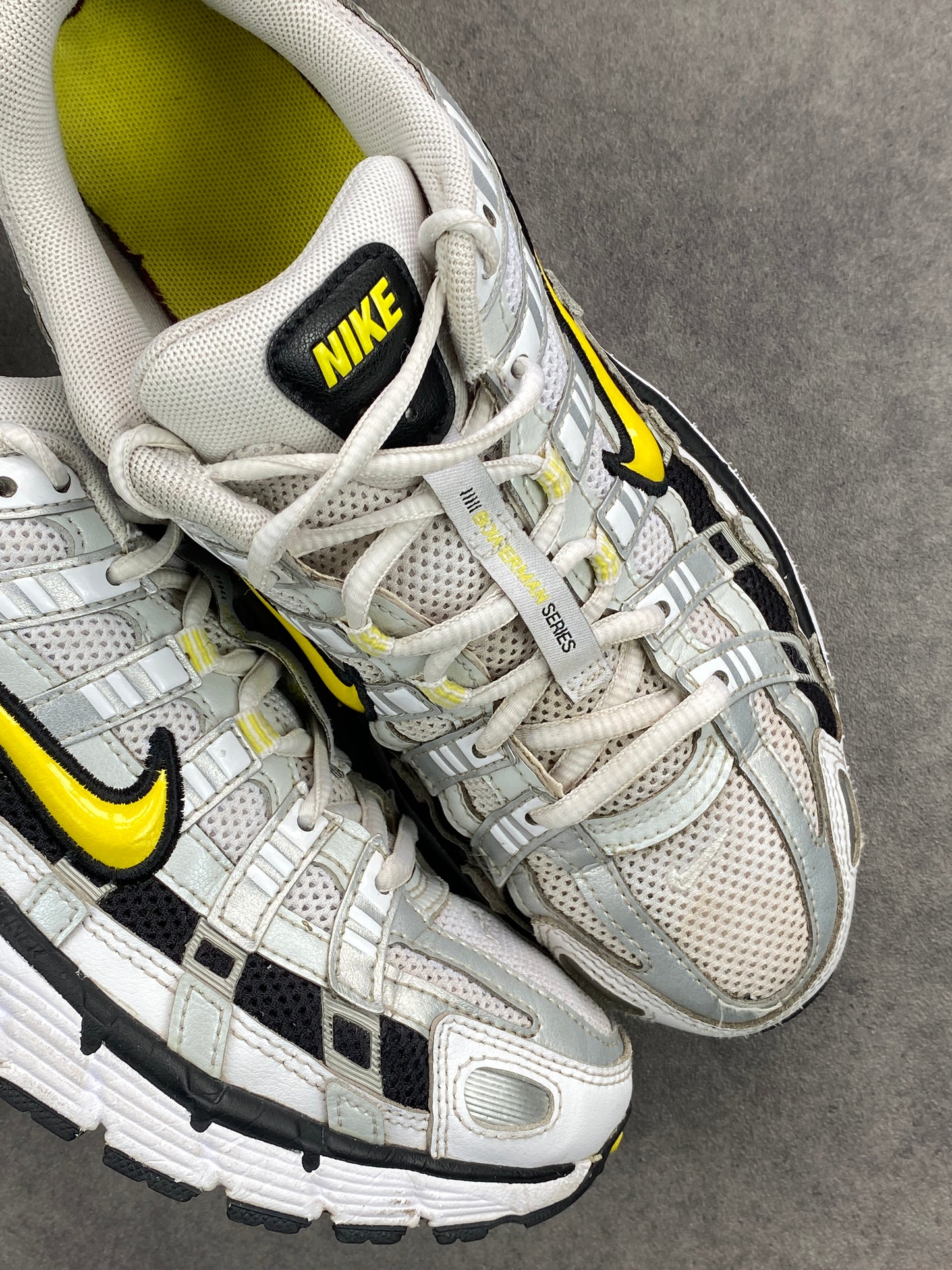 Nike P-6000 Metallic Platinum Opti Yellow