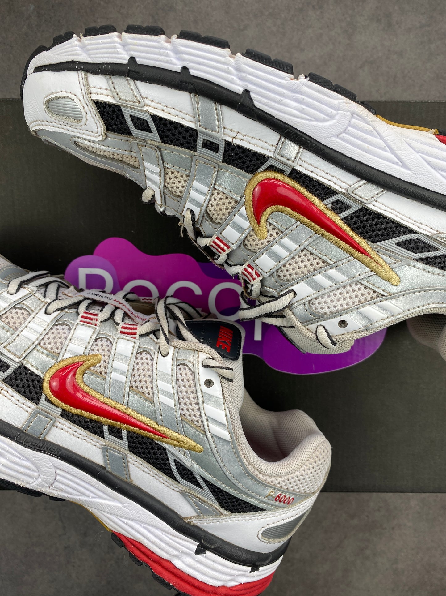 Nike P-6000 White Gold Red