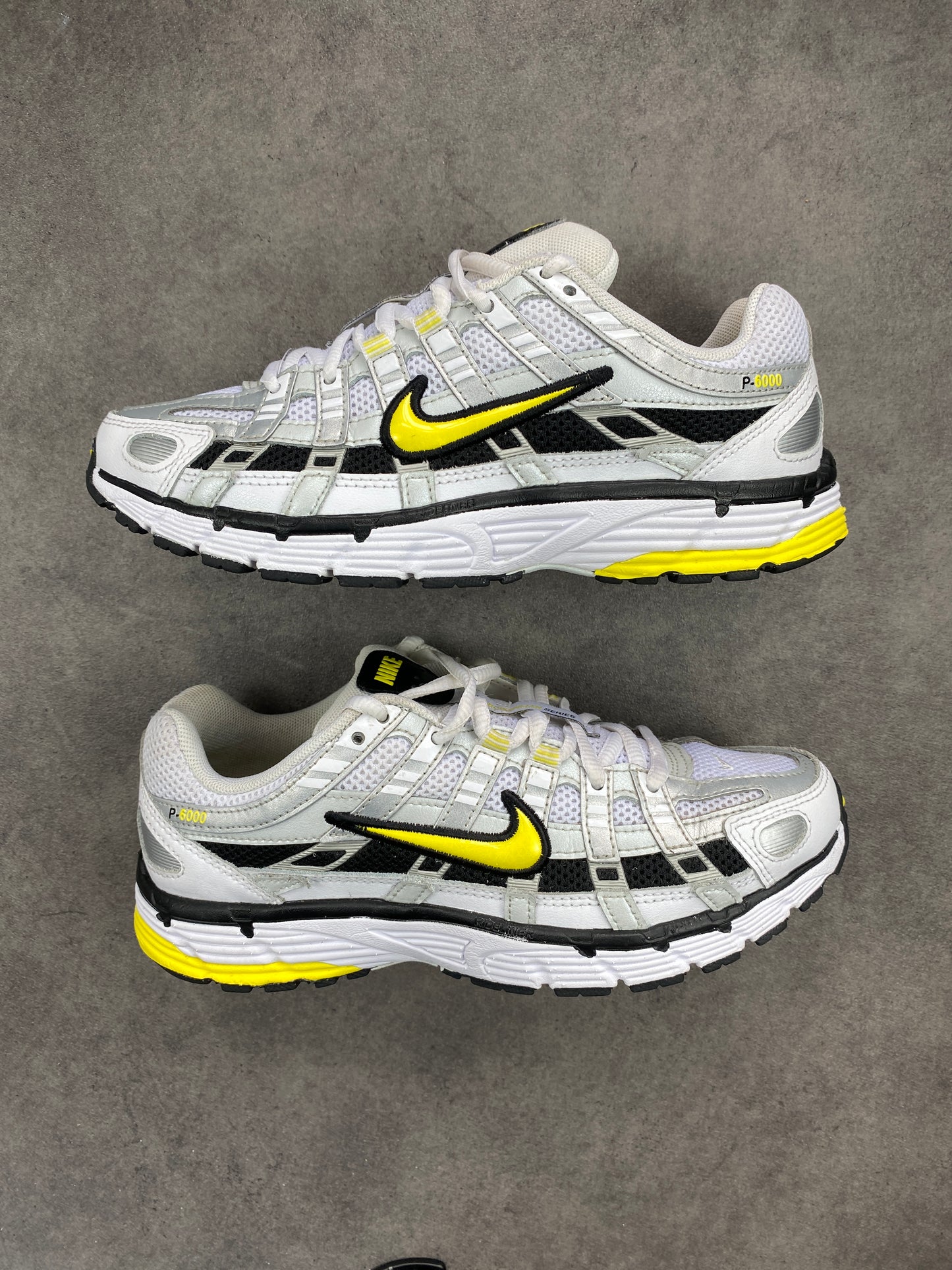Nike P-6000 Metallic Platinum Opti Yellow