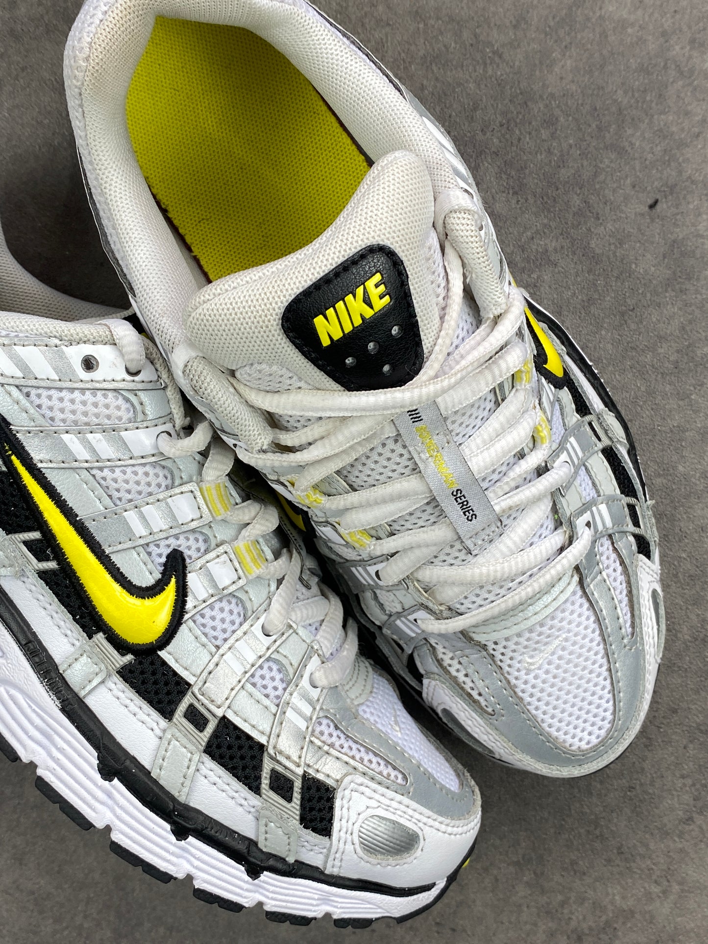 Nike P-6000 Metallic Platinum Opti Yellow
