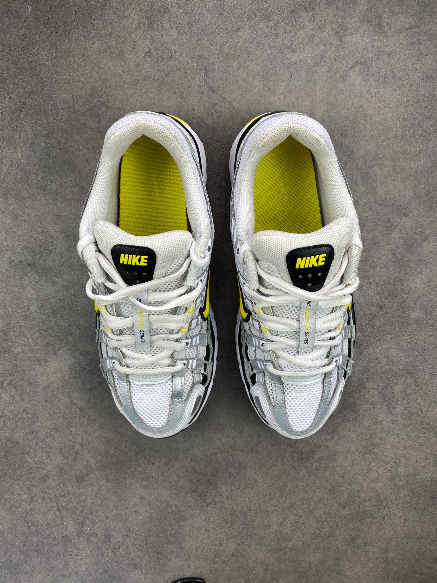 Nike P-6000 Metallic Platinum Opti Yellow