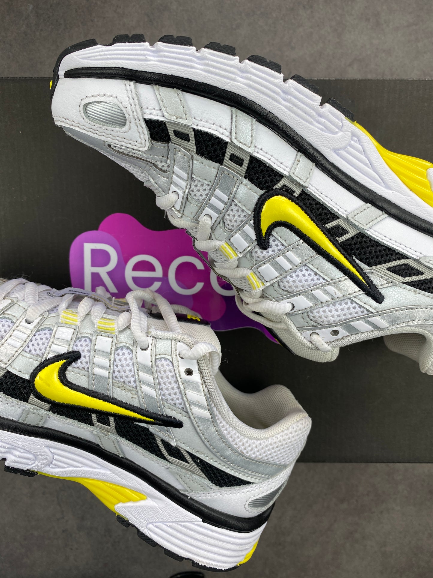 Nike P-6000 Metallic Platinum Opti Yellow
