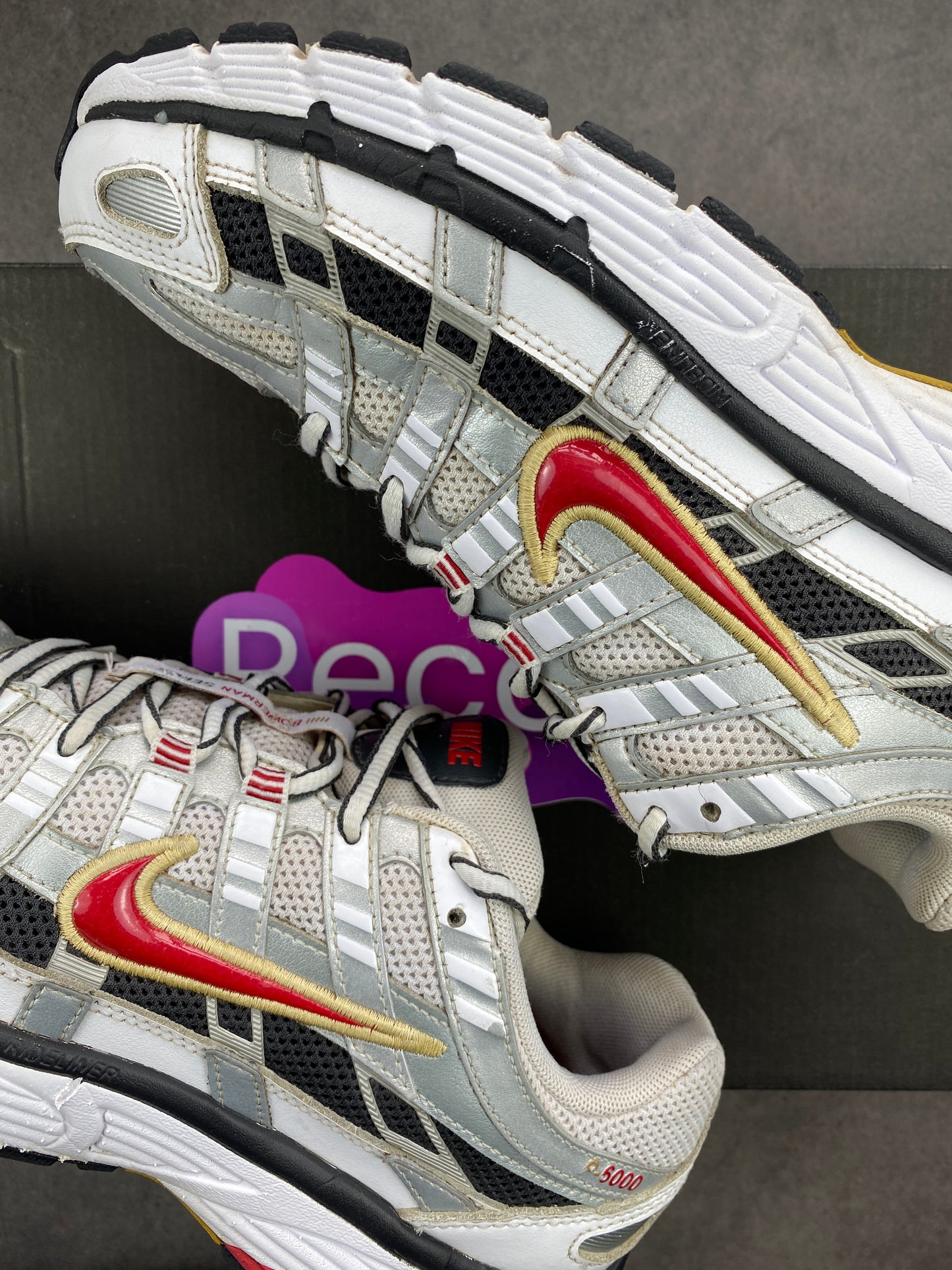 Nike P-6000 White Gold Red