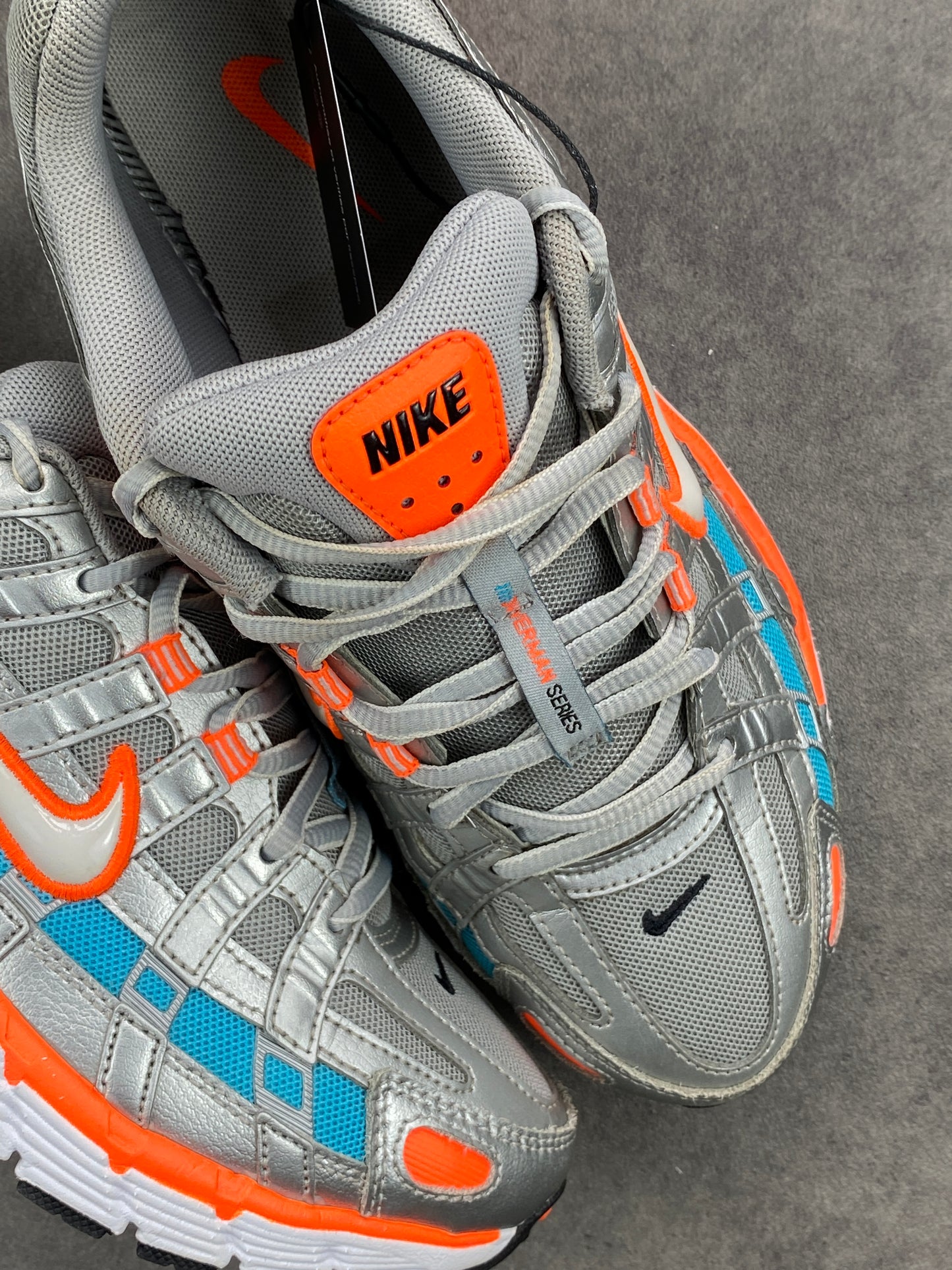 Nike P-6000 Metallic Silver Crimson Blue Fury 