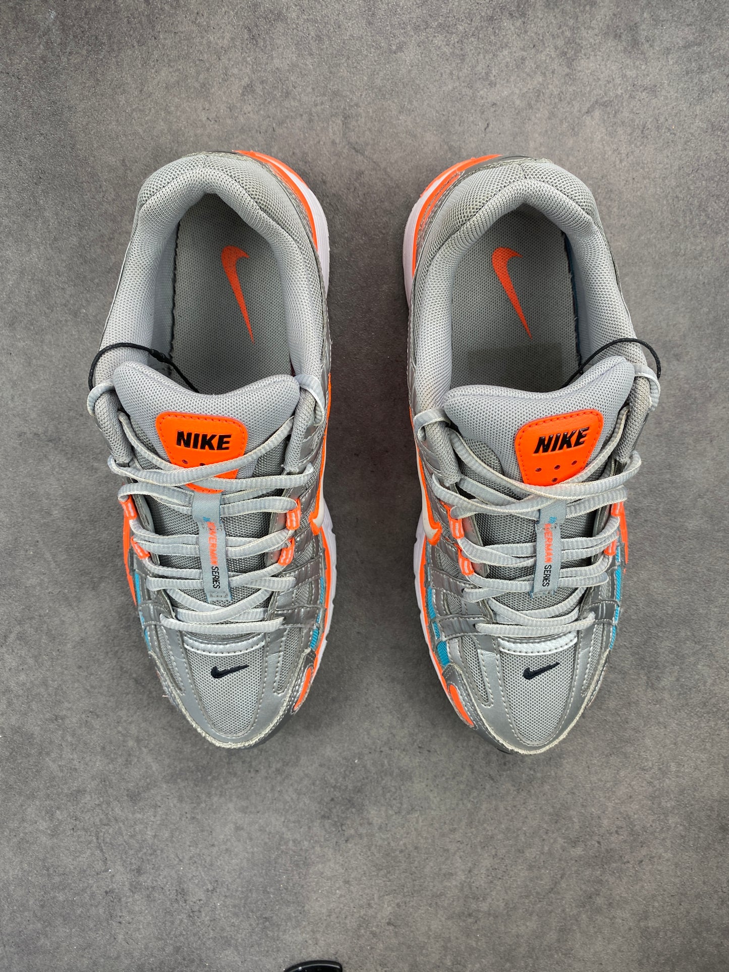 Nike P-6000 Metallic Silver Crimson Blue Fury 
