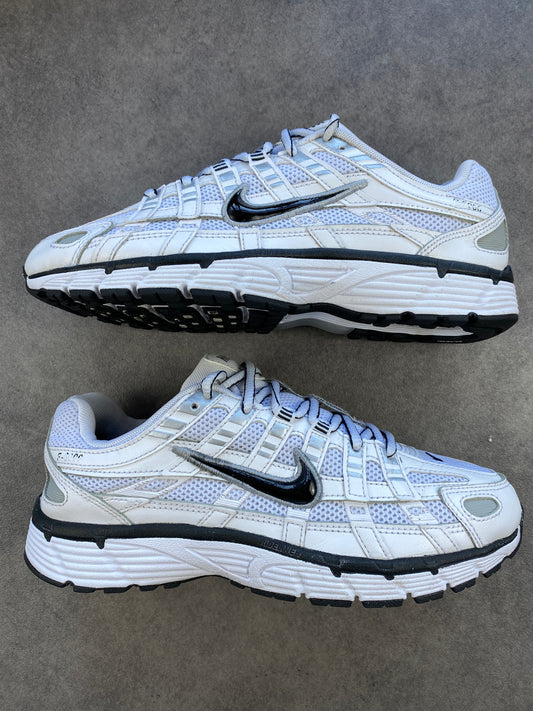 Nike P-6000 White Metallic Silver Black