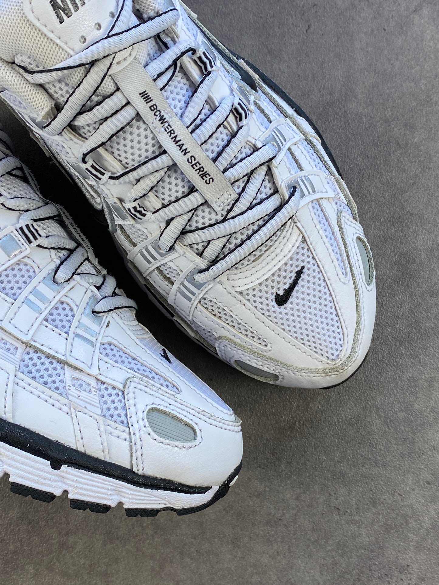 Nike P-6000 White Metallic Silver Black