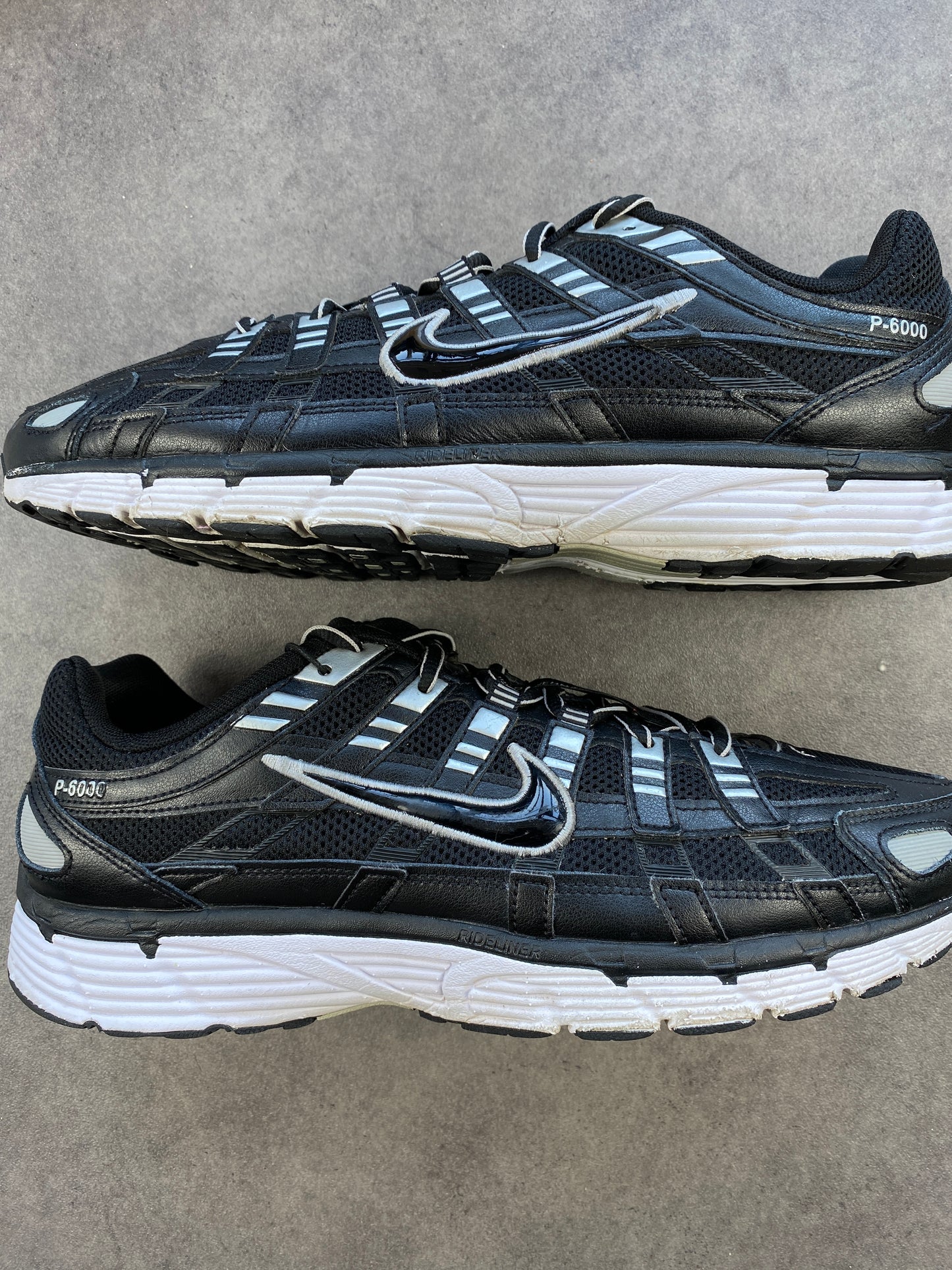 Nike P-6000 Black White Metallic Silver