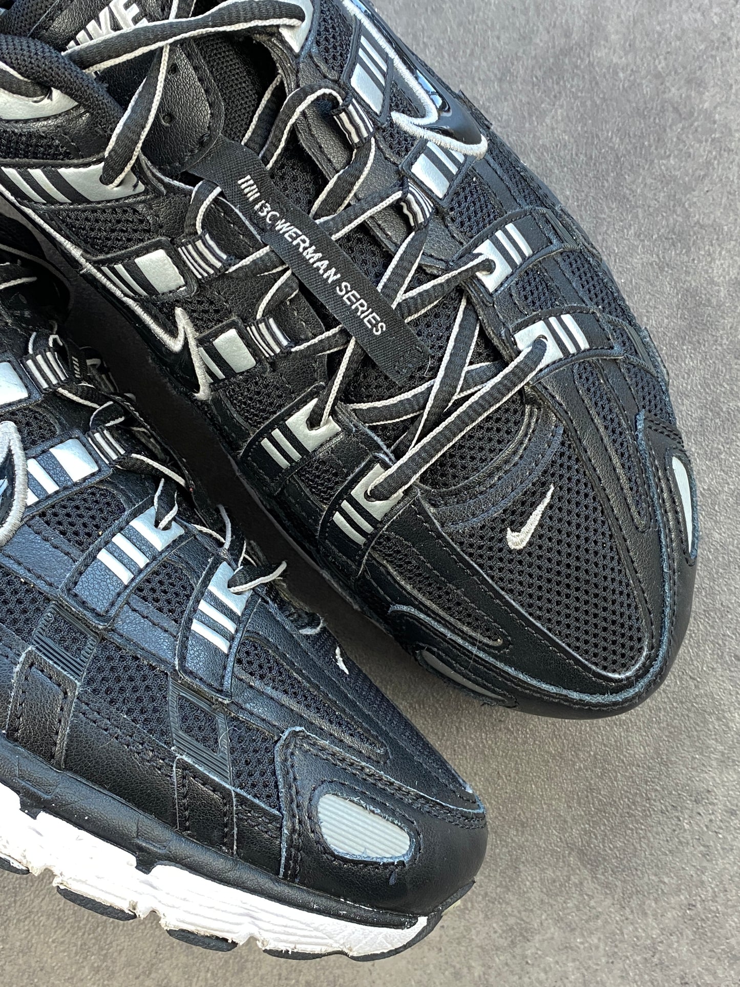 Nike P-6000 Black White Metallic Silver