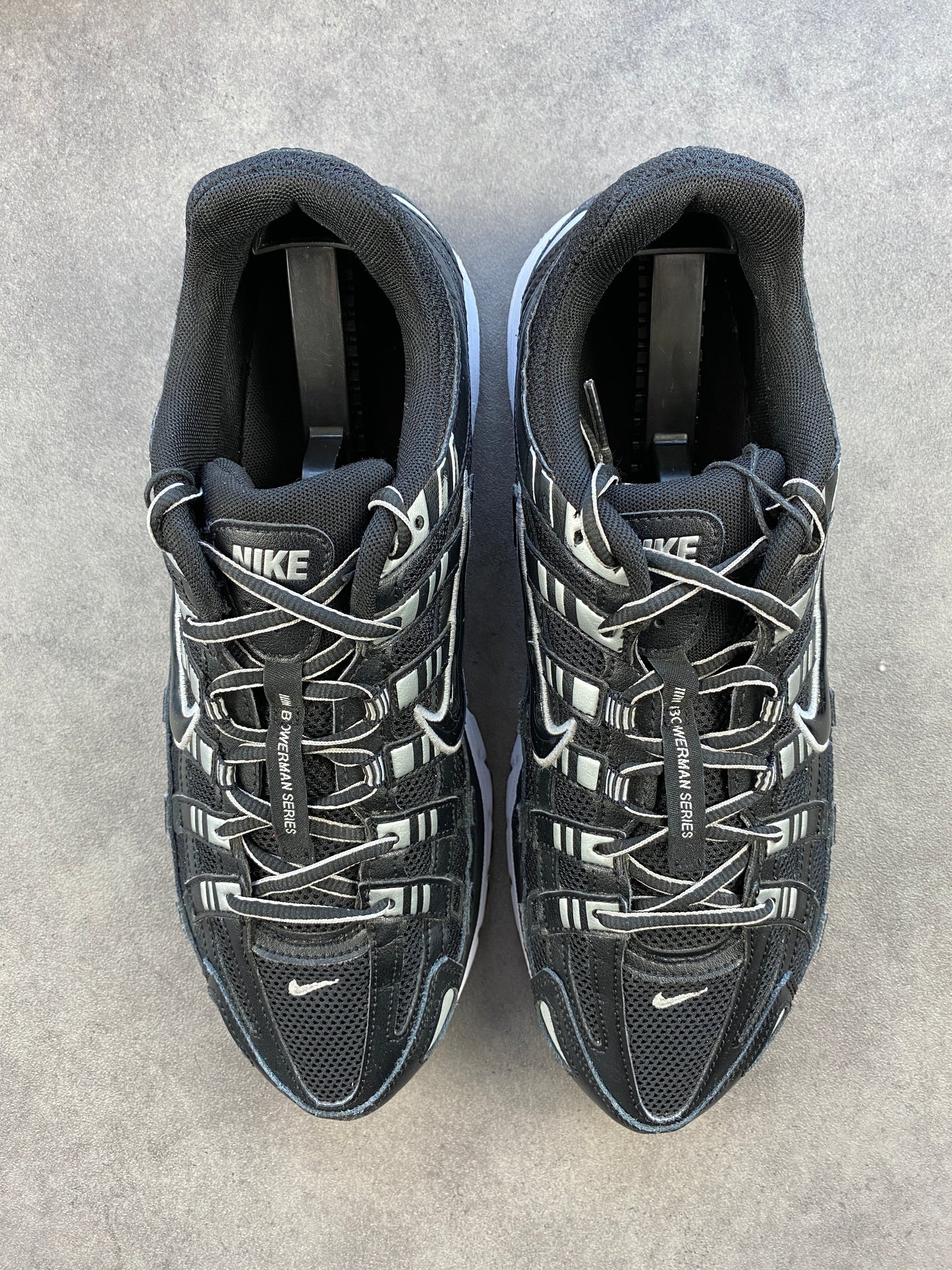 Nike P-6000 Black White Metallic Silver