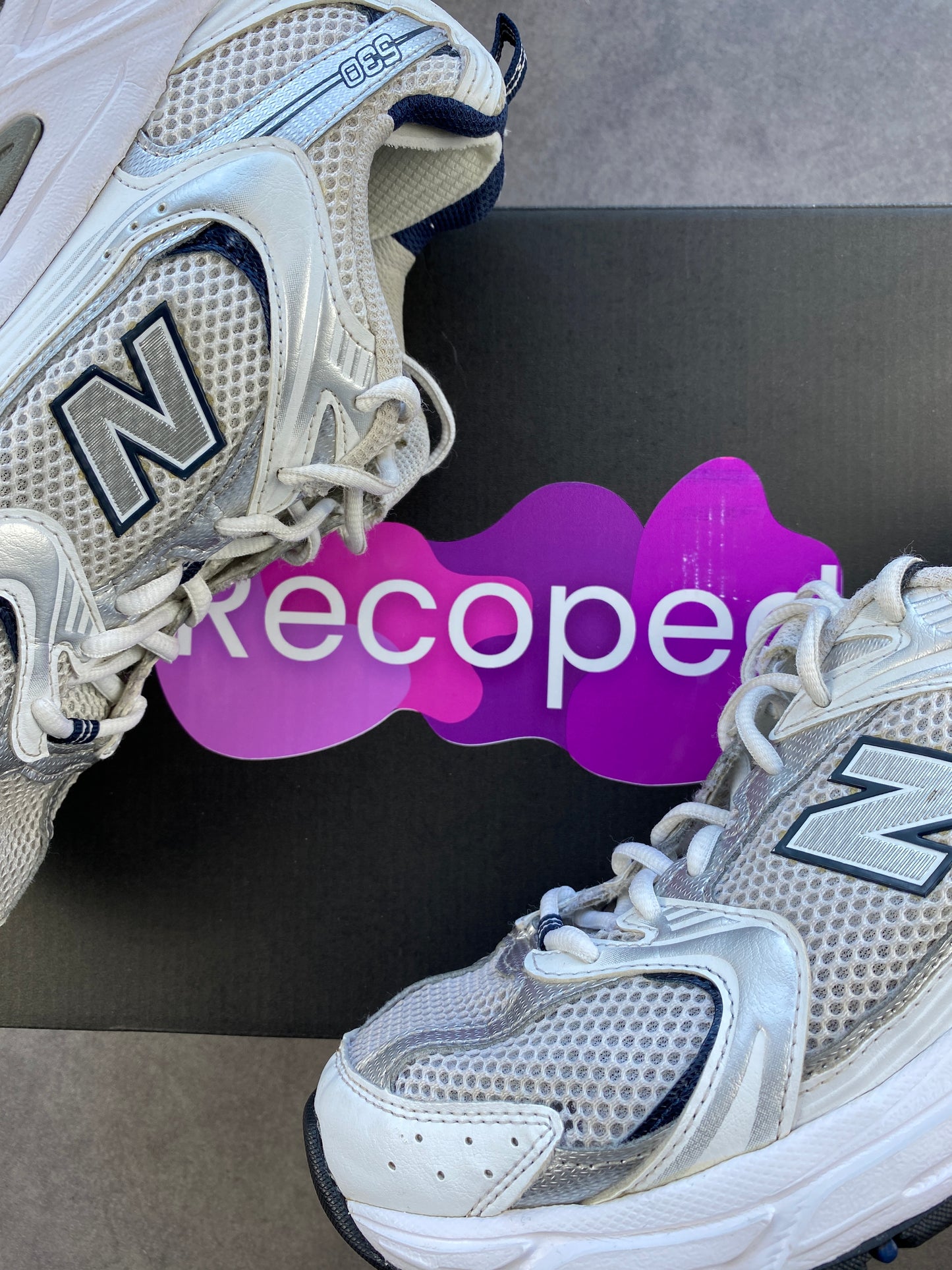 New Balance 530 White Silver Navy
