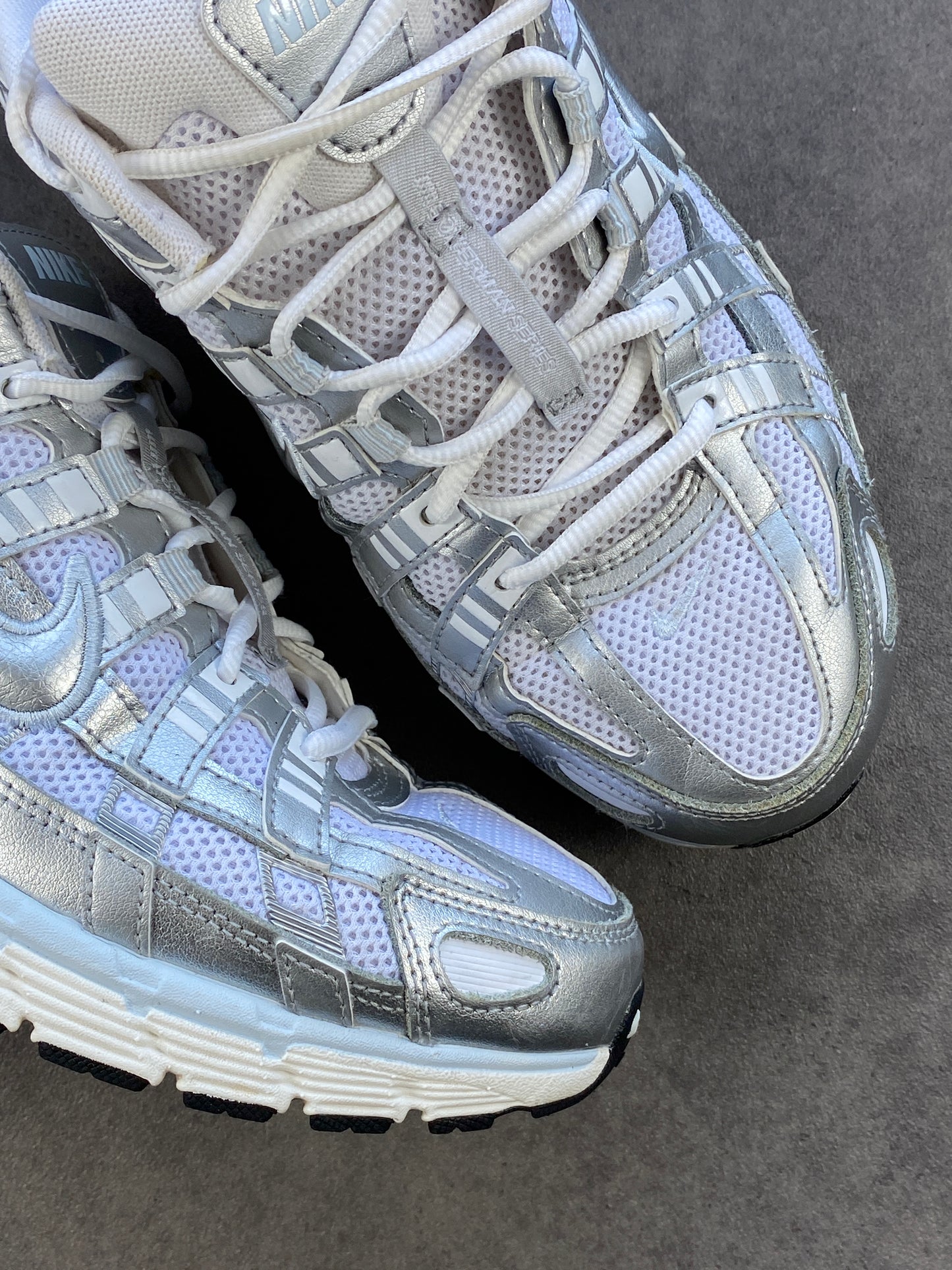 Nike P-6000 White Blue Tint Sail Metallic Silver