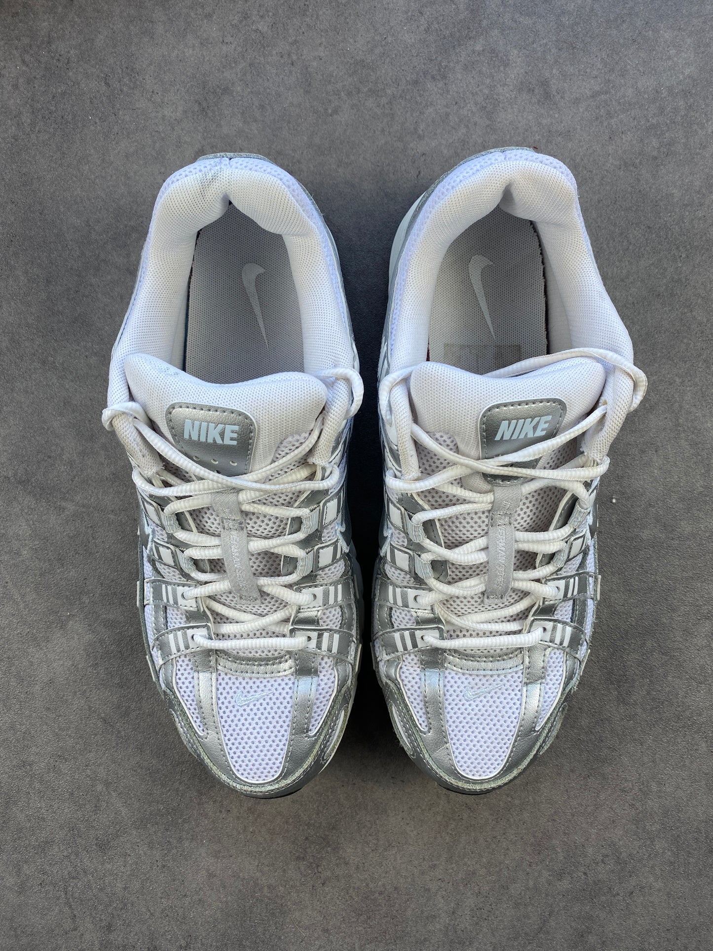 Nike P-6000 White Blue Tint Sail Metallic Silver