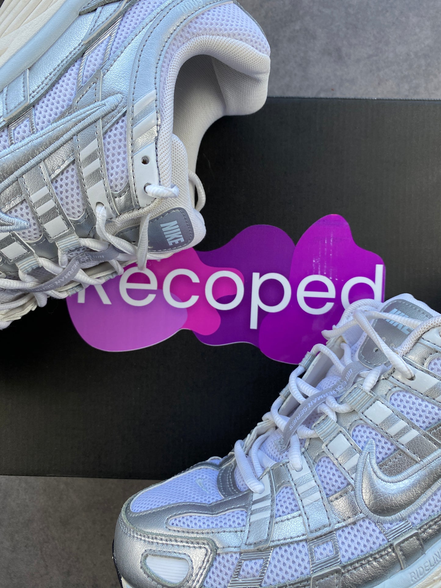 Nike P-6000 White Blue Tint Sail Metallic Silver