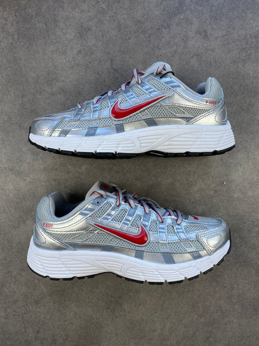 Nike P-6000 Metalic Silver Cool Red