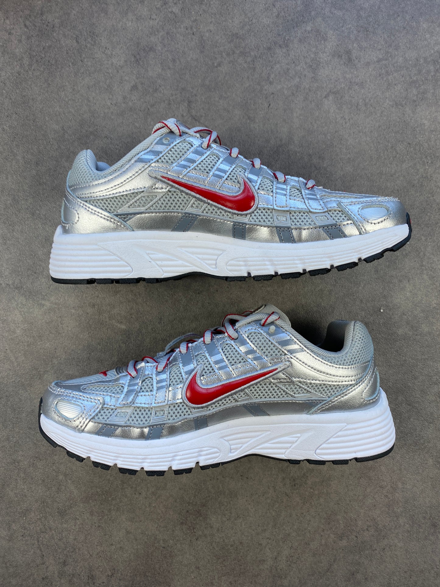 Nike P-6000 Metalic Silver Cool Red