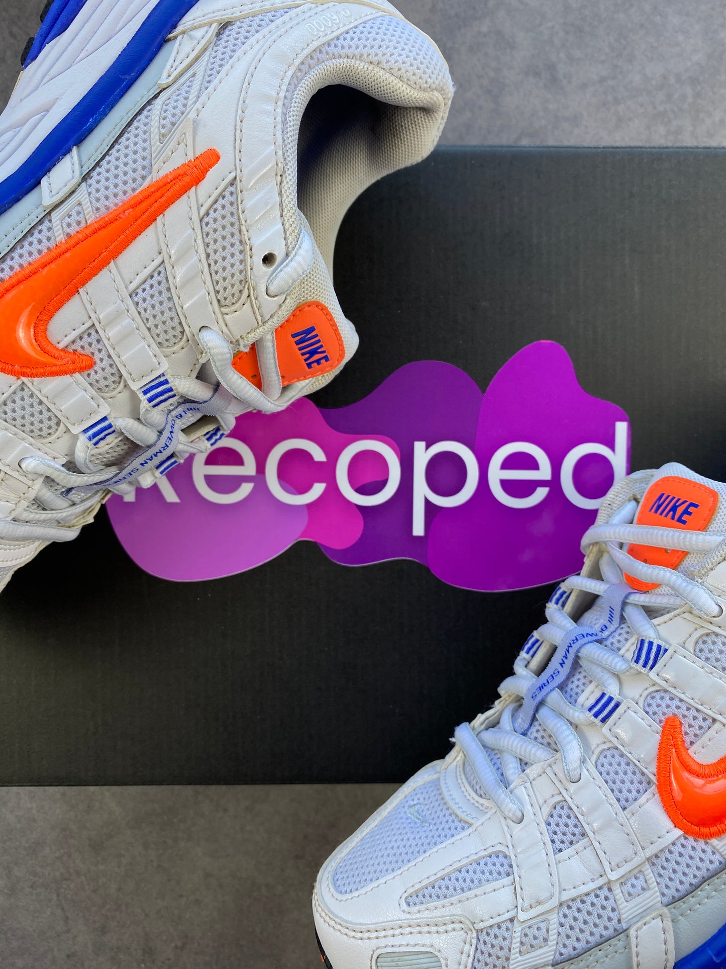 Nike P-6000 White Crimson Racer Blue