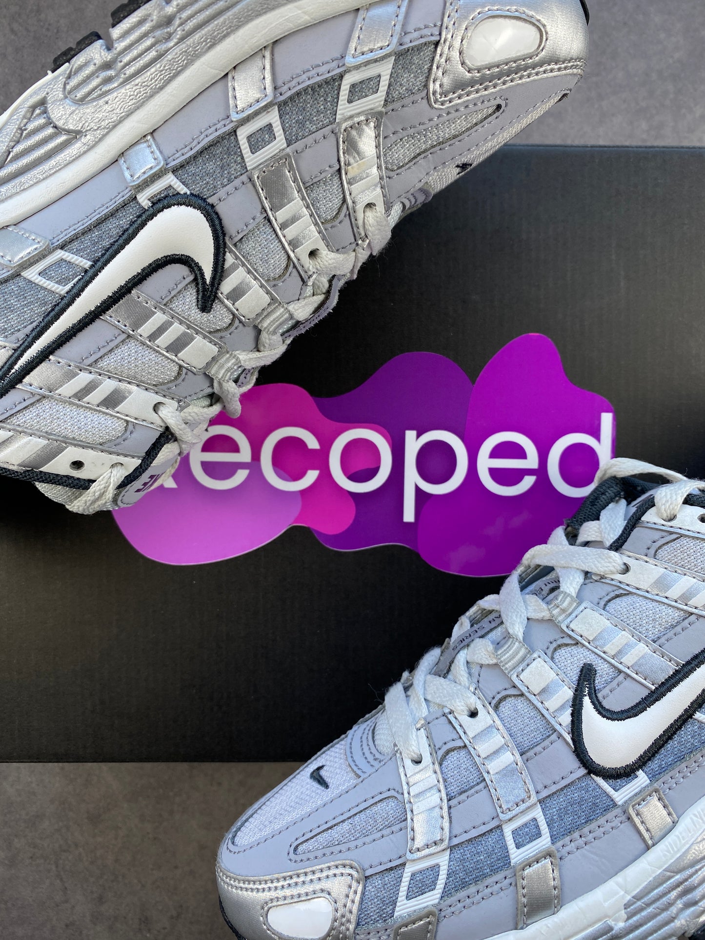 Nike P-6000 Metallic Silver Summit White-Wolf Grey