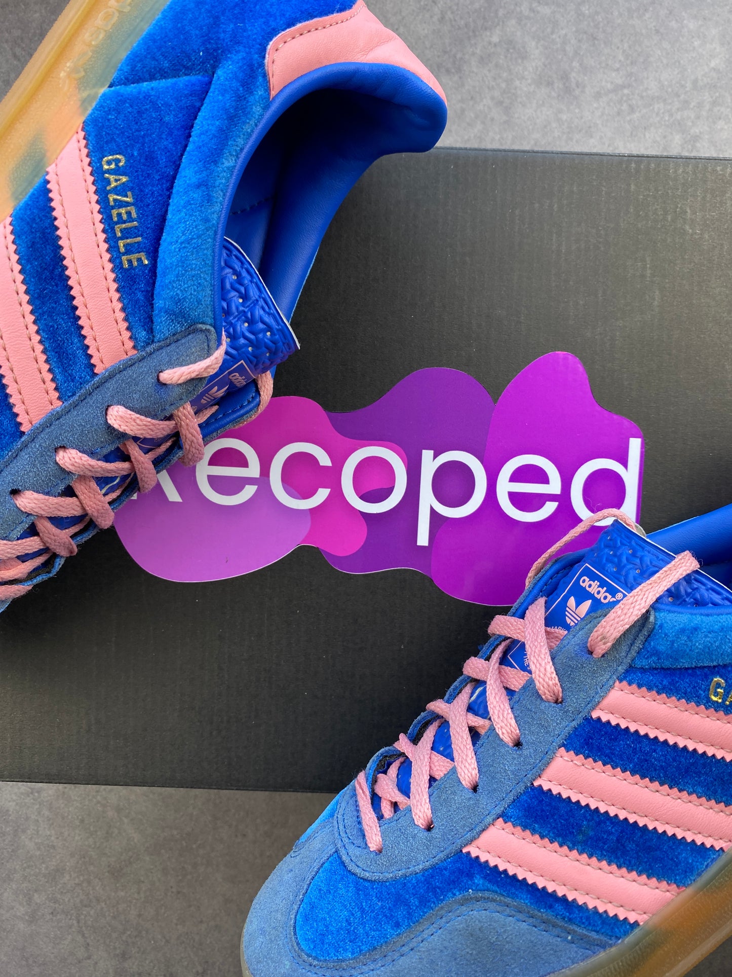 Adidas Gazelle Indoor Blue Semi Pink Spark
