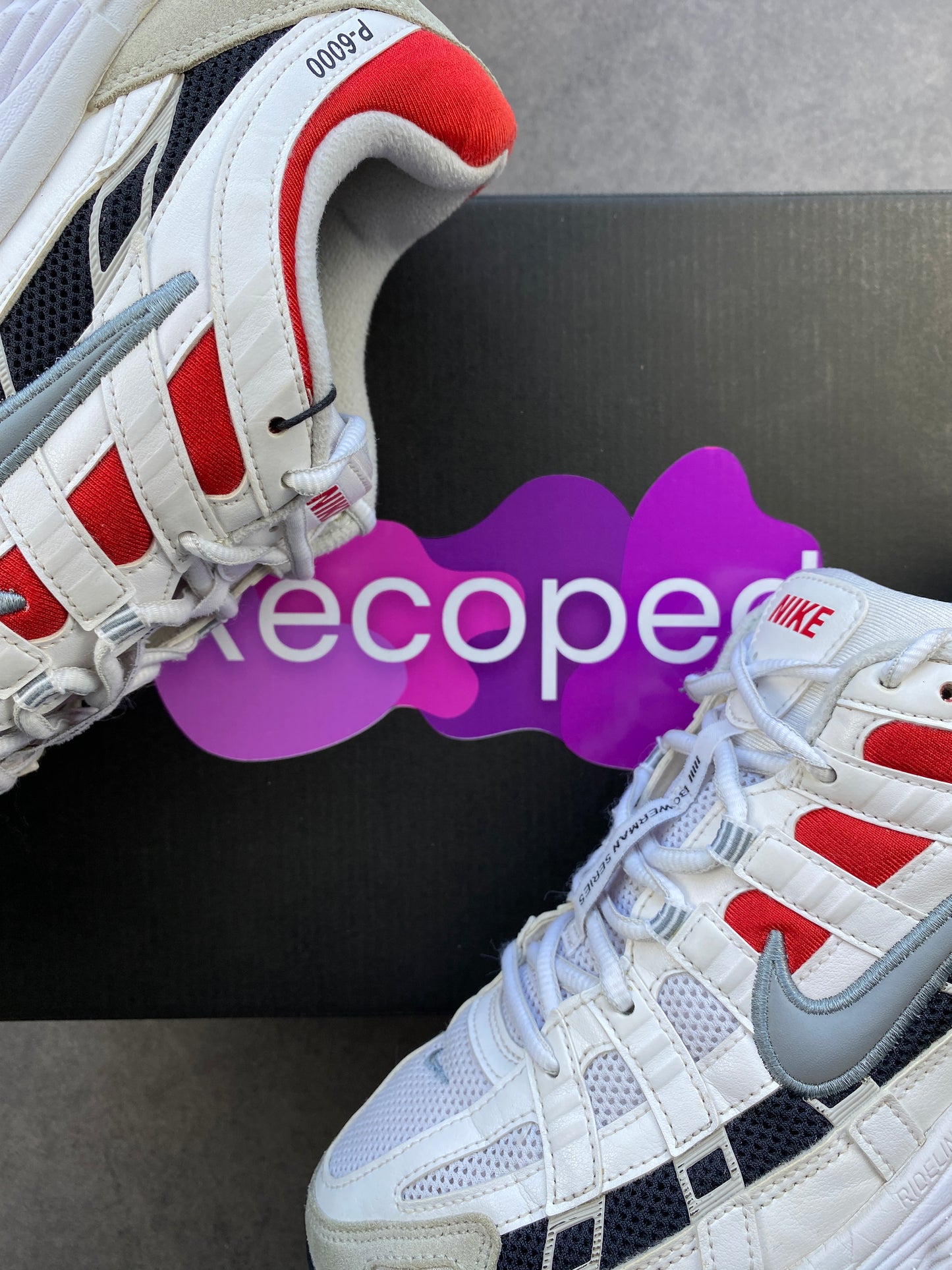Nike P-6000 White University Red