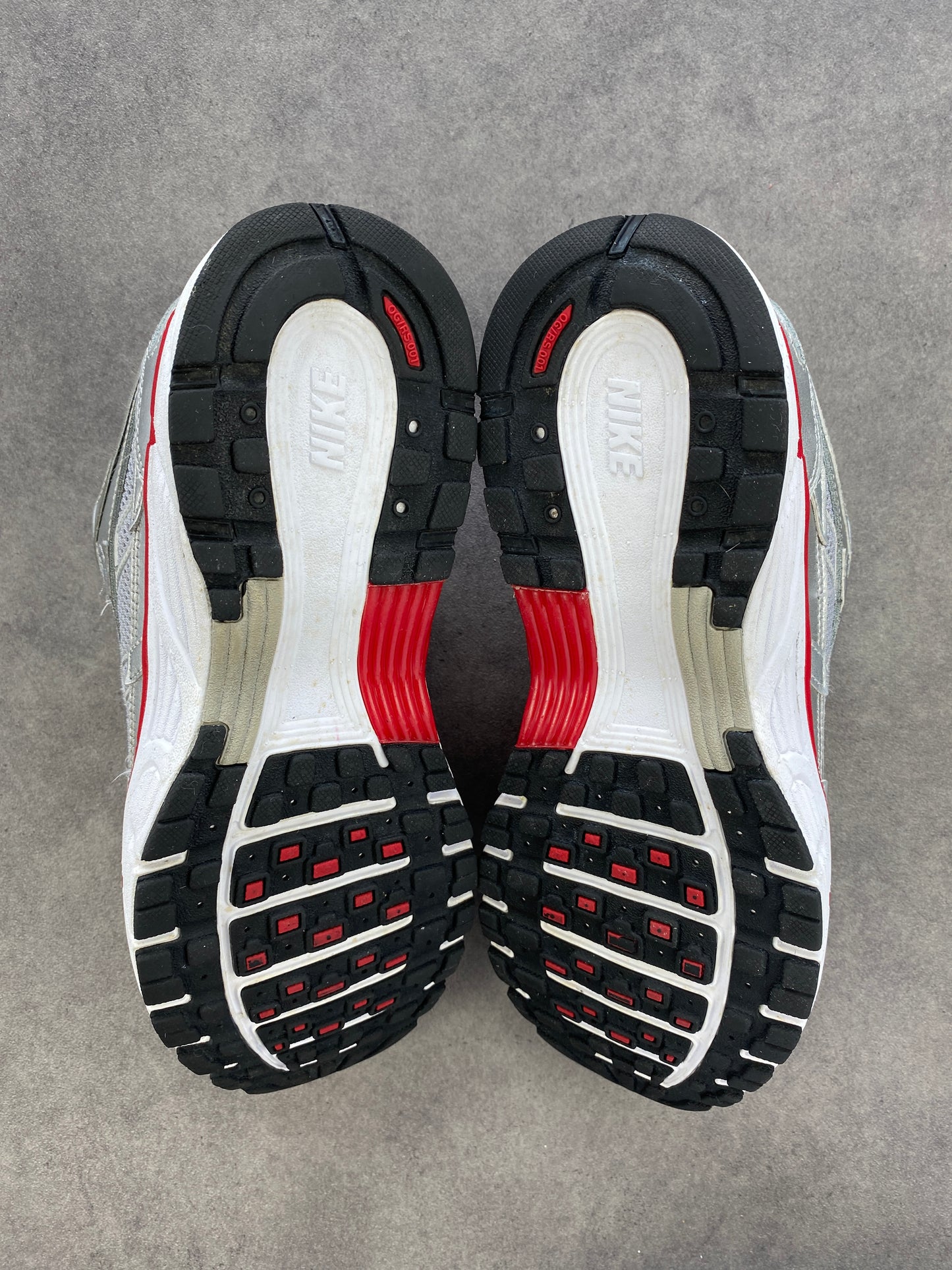 Nike P-6000 Metallic Silver Gym Red