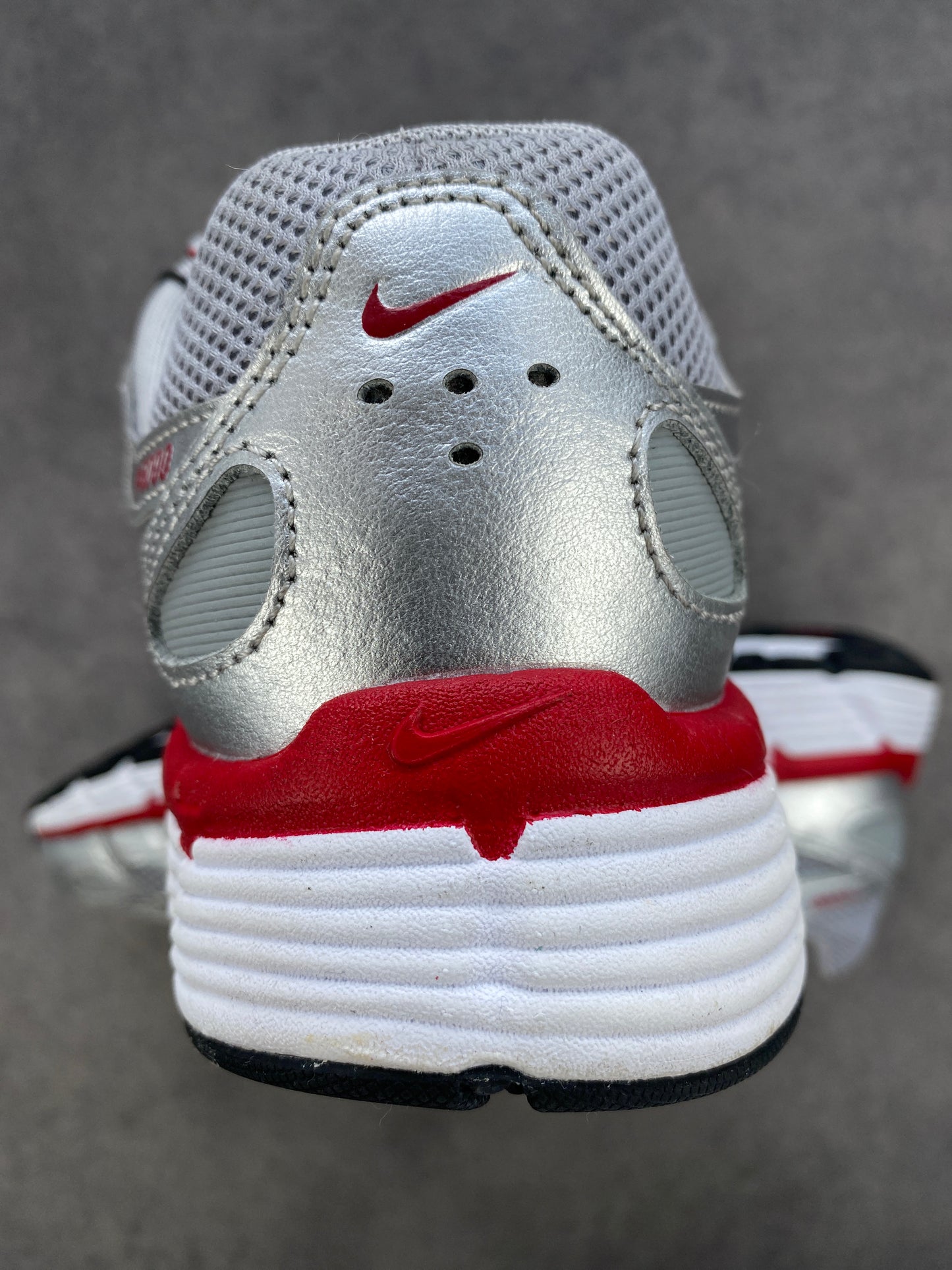 Nike P-6000 Metallic Silver Gym Red