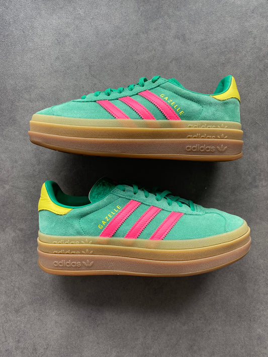 Adidas Gazelle Bold Court Green Lucid Pink