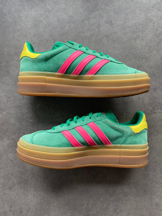 Adidas Gazelle Bold Court Green Lucid Pink