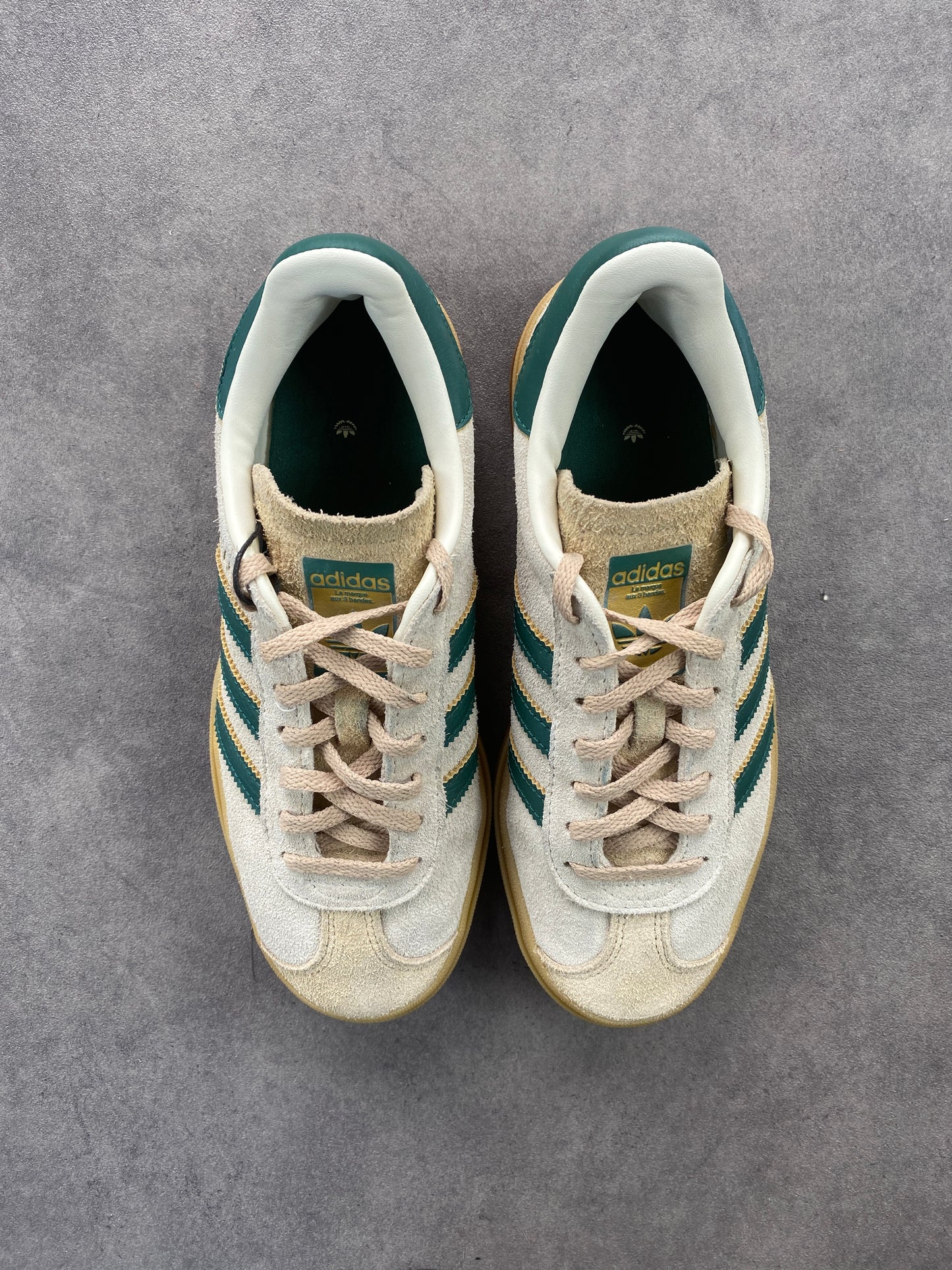Adidas Gazelle Bold Magic Beige Collegiate Green
