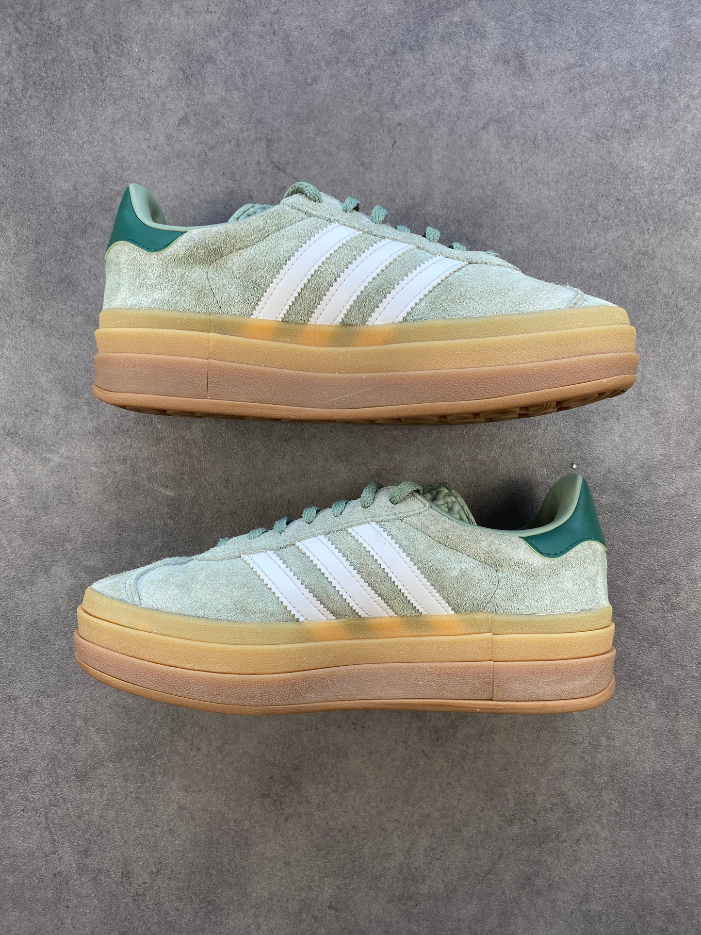 Adidas Gazelle Bold Silver Green Gum