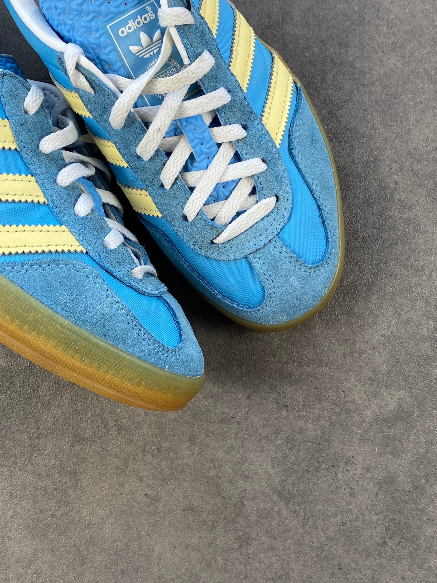 Adidas Gazelle Indoor Semi Blue Burst Almost Yellow
