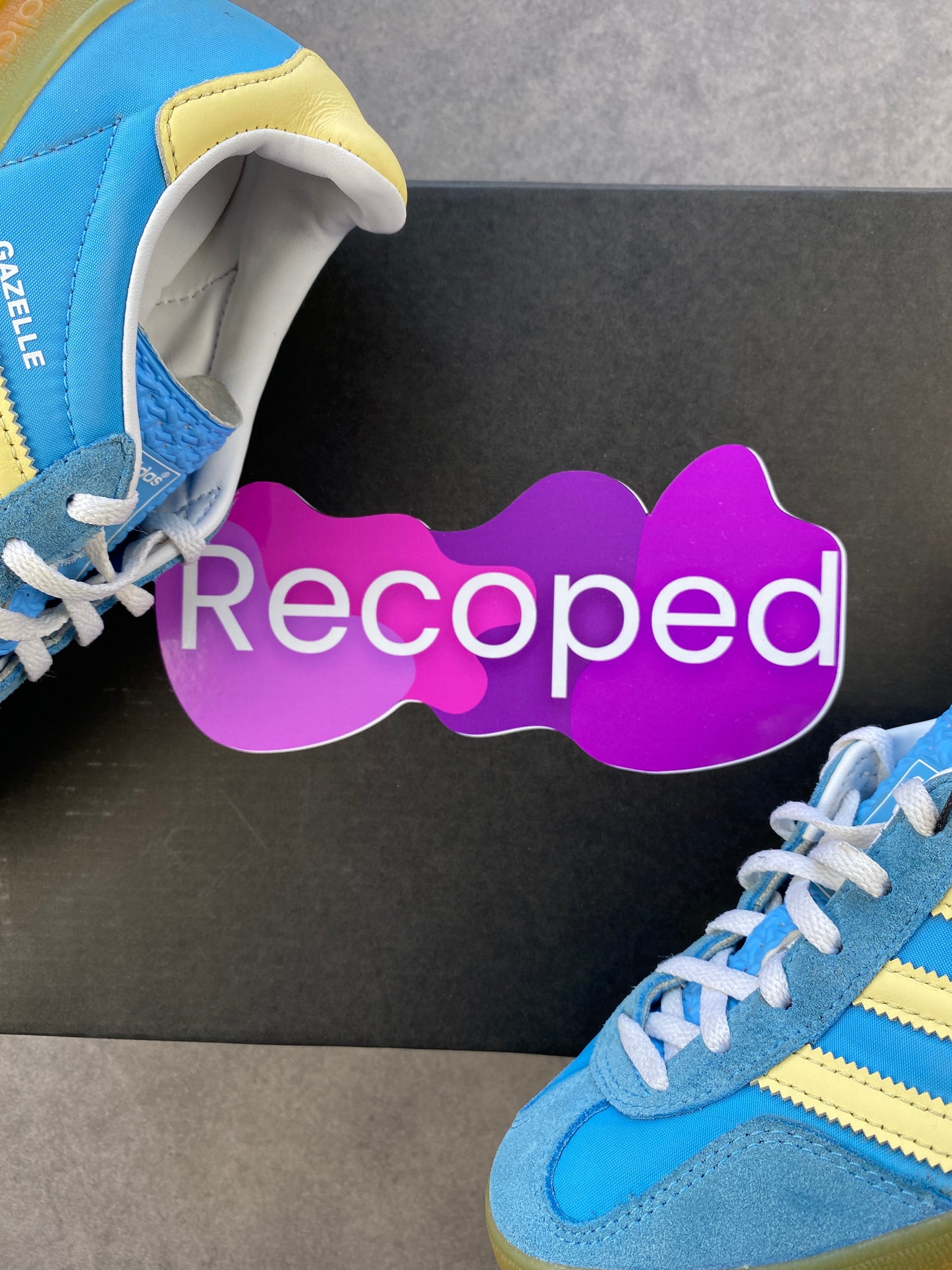 Adidas Gazelle Indoor Semi Blue Burst Almost Yellow