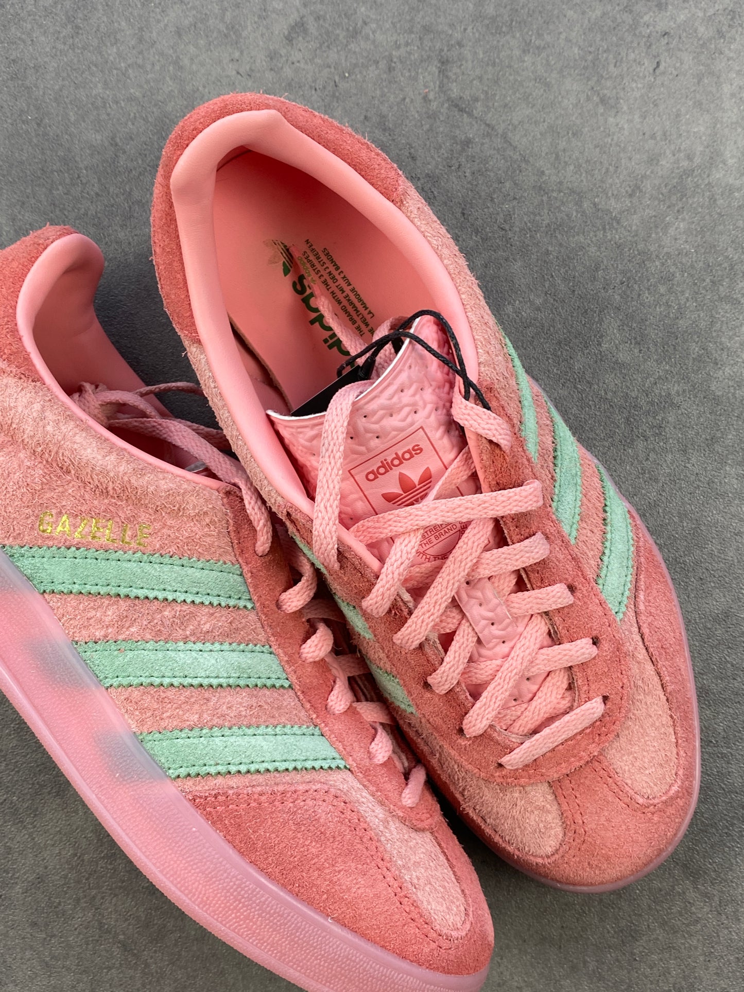 Adidas Gazelle Indoor Semi Pink Spark Preloved Scarlet
