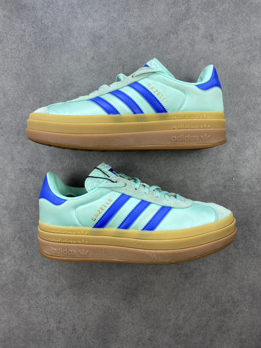 Adidas Gazelle Bold Clear Mint Lucid Blue Gold Metallic