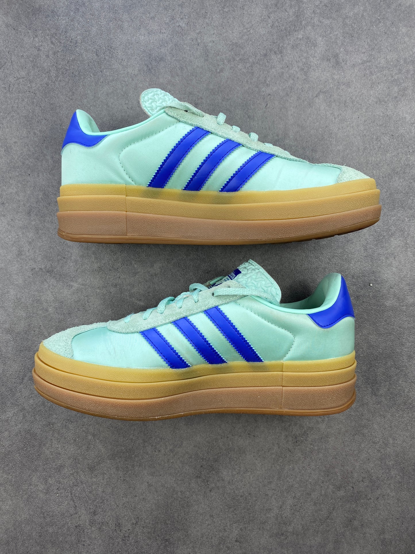 Adidas Gazelle Bold Clear Mint Lucid Blue Gold Metallic