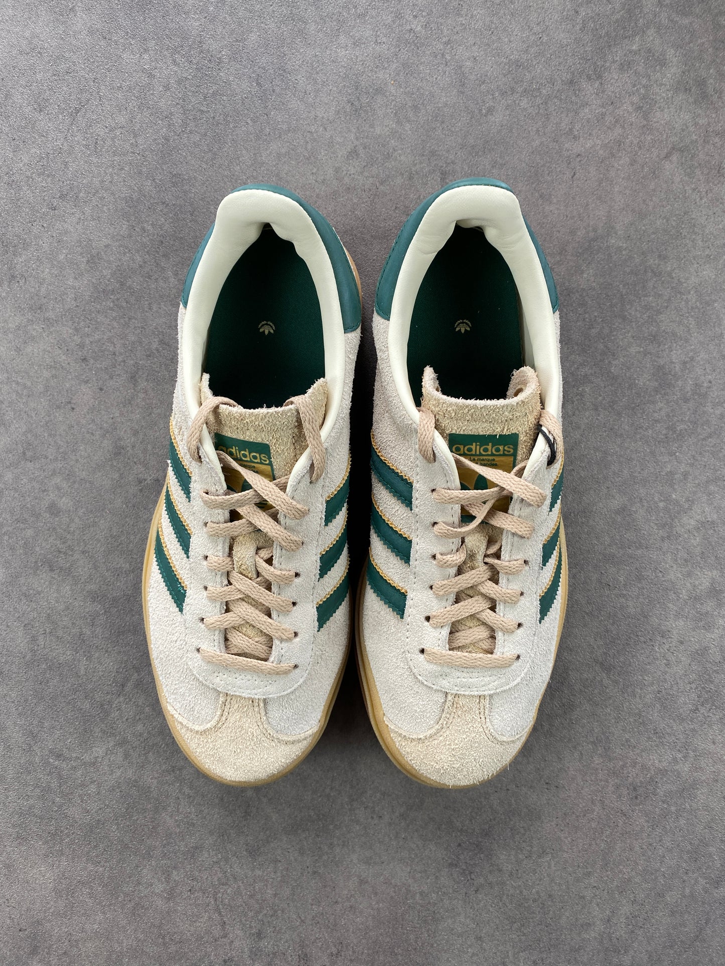 Adidas Gazelle Bold Magic Beige Collegiate Green