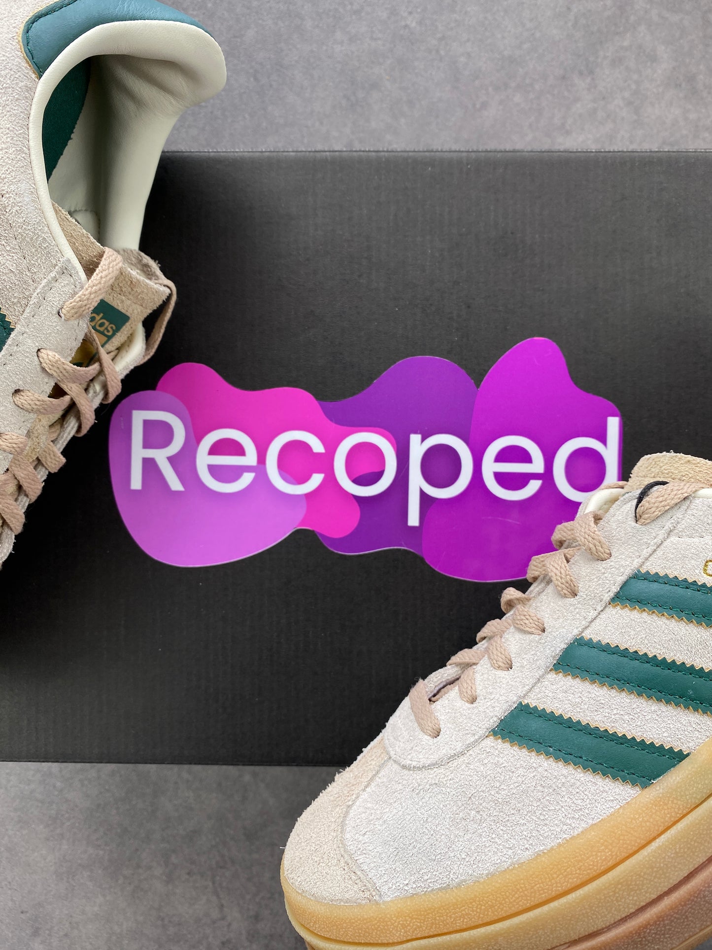 Adidas Gazelle Bold Magic Beige Collegiate Green