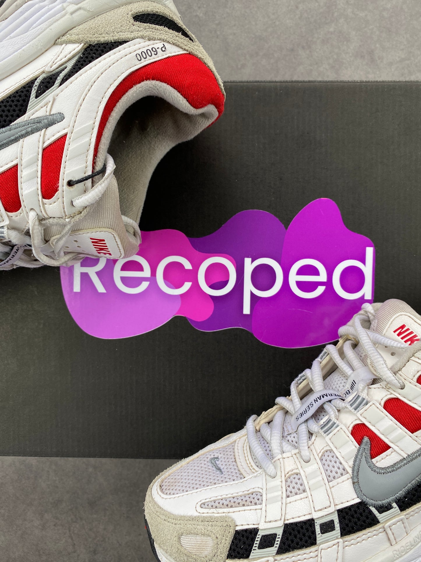 Nike P-6000 White University Red