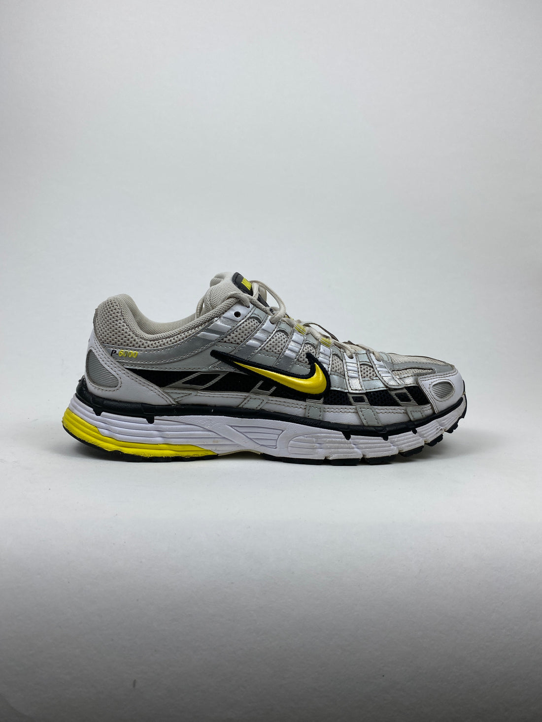 Nike P-6000 Metallic Platinum Opti Yellow