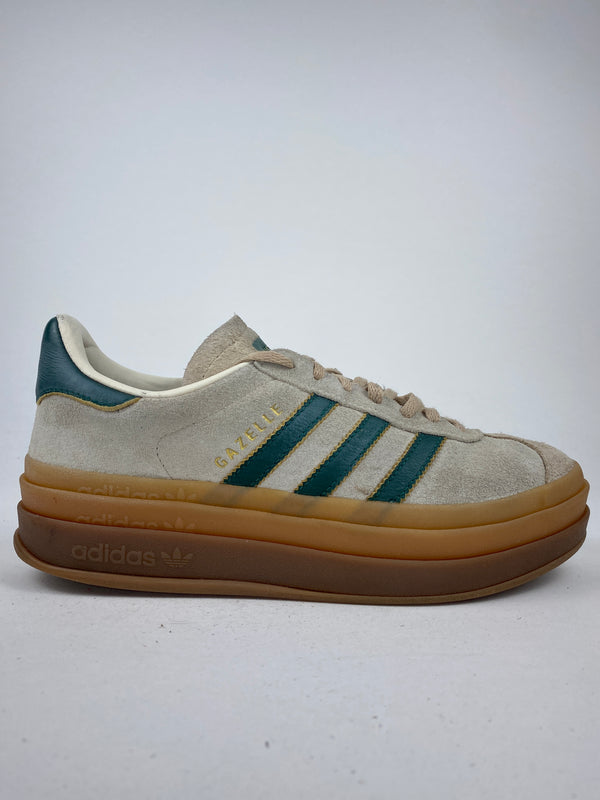 adidas Gazelle Bold Magic Beige Collegiate Green ( Taille 39 1/3 )